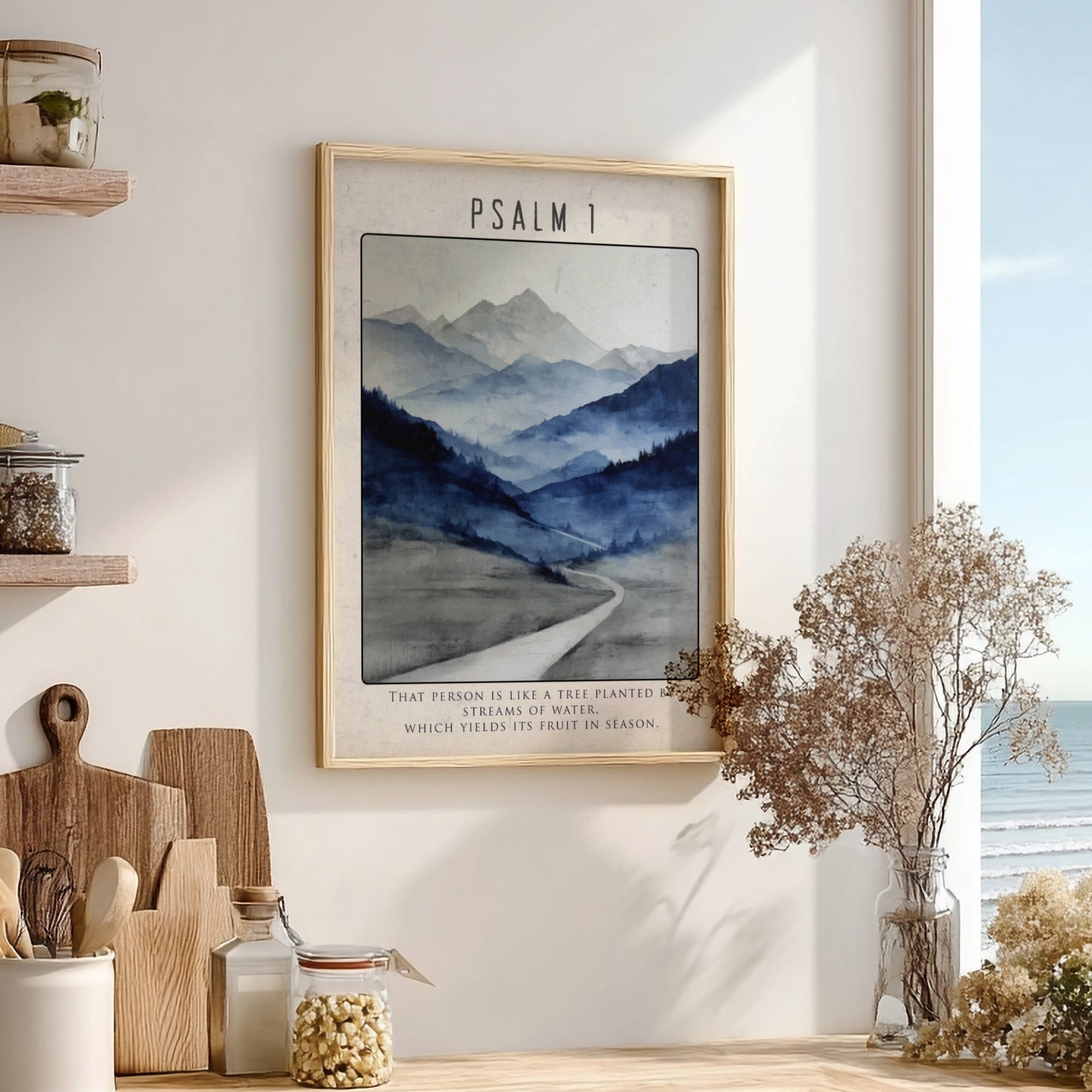 Psalm 1: The Foundation – Modern Minimalist Scripture Art