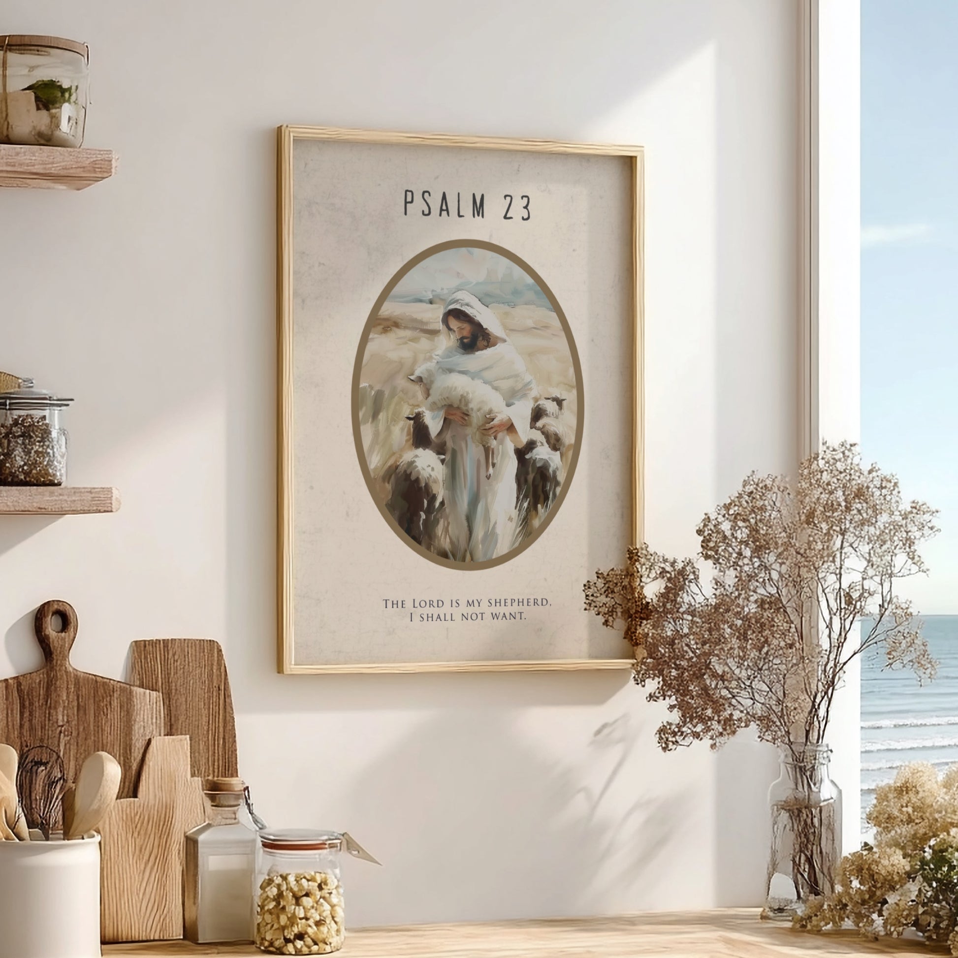 Psalm 23: The Restoration – Modern Minimalist Scripture Art
