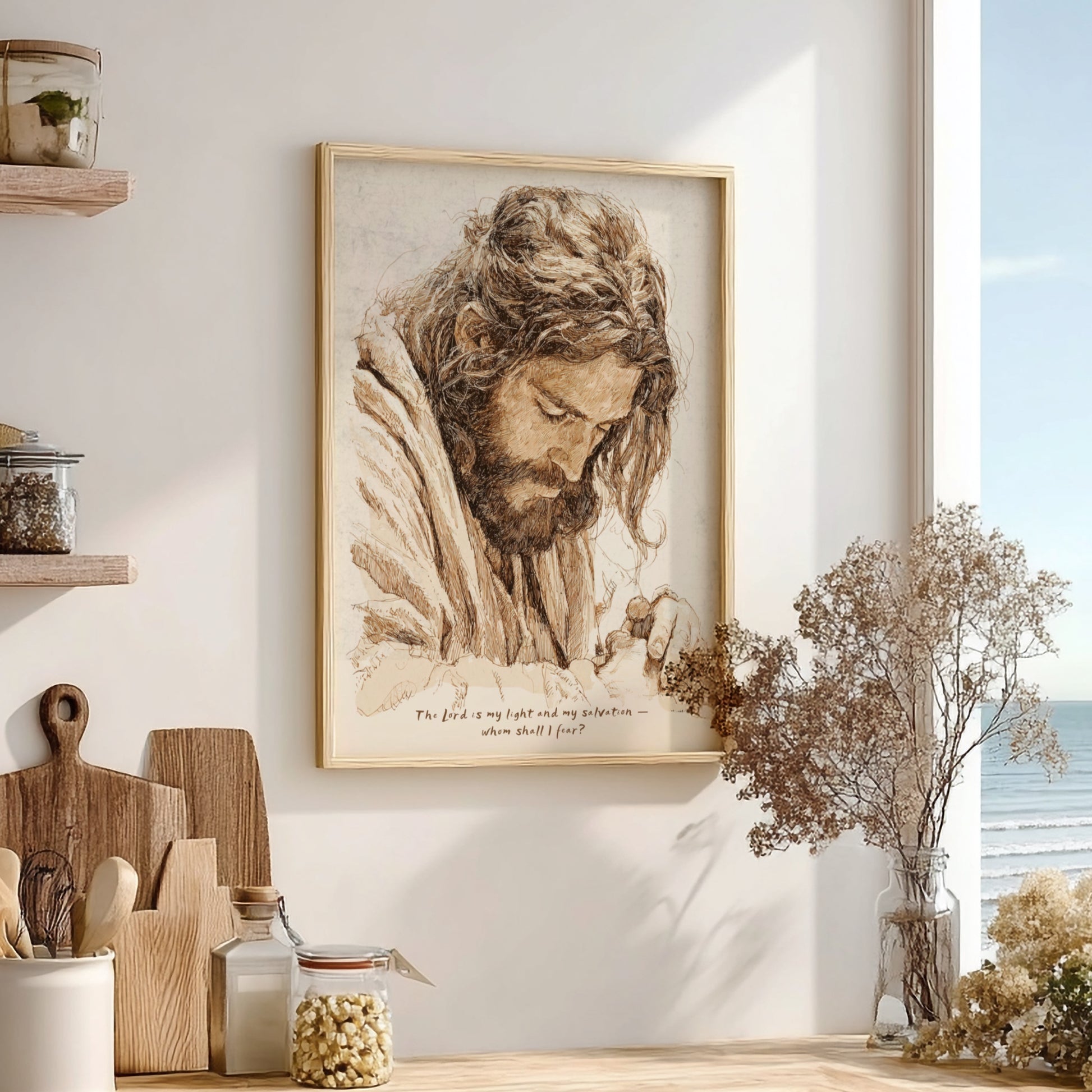 Psalm 27: The Light – Modern Minimalist Scripture Art