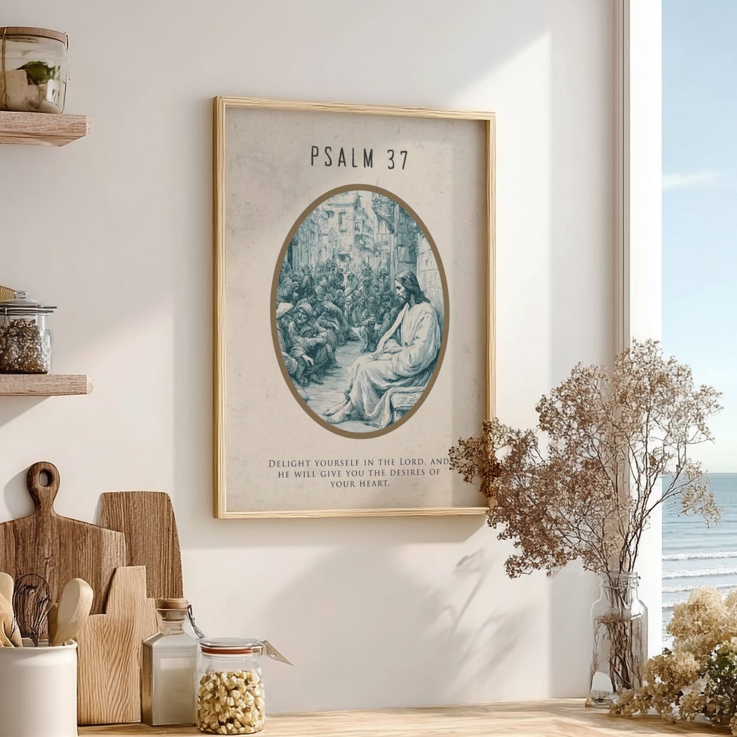 Psalm 37: The Heritage – Modern Minimalist Scripture Art