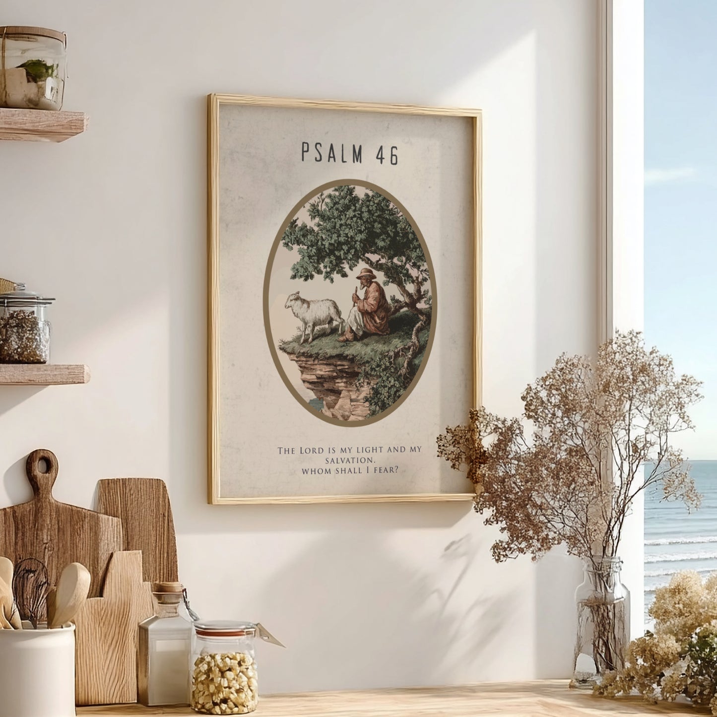 Psalm 46: Modern Minimalist Scripture Wall Art