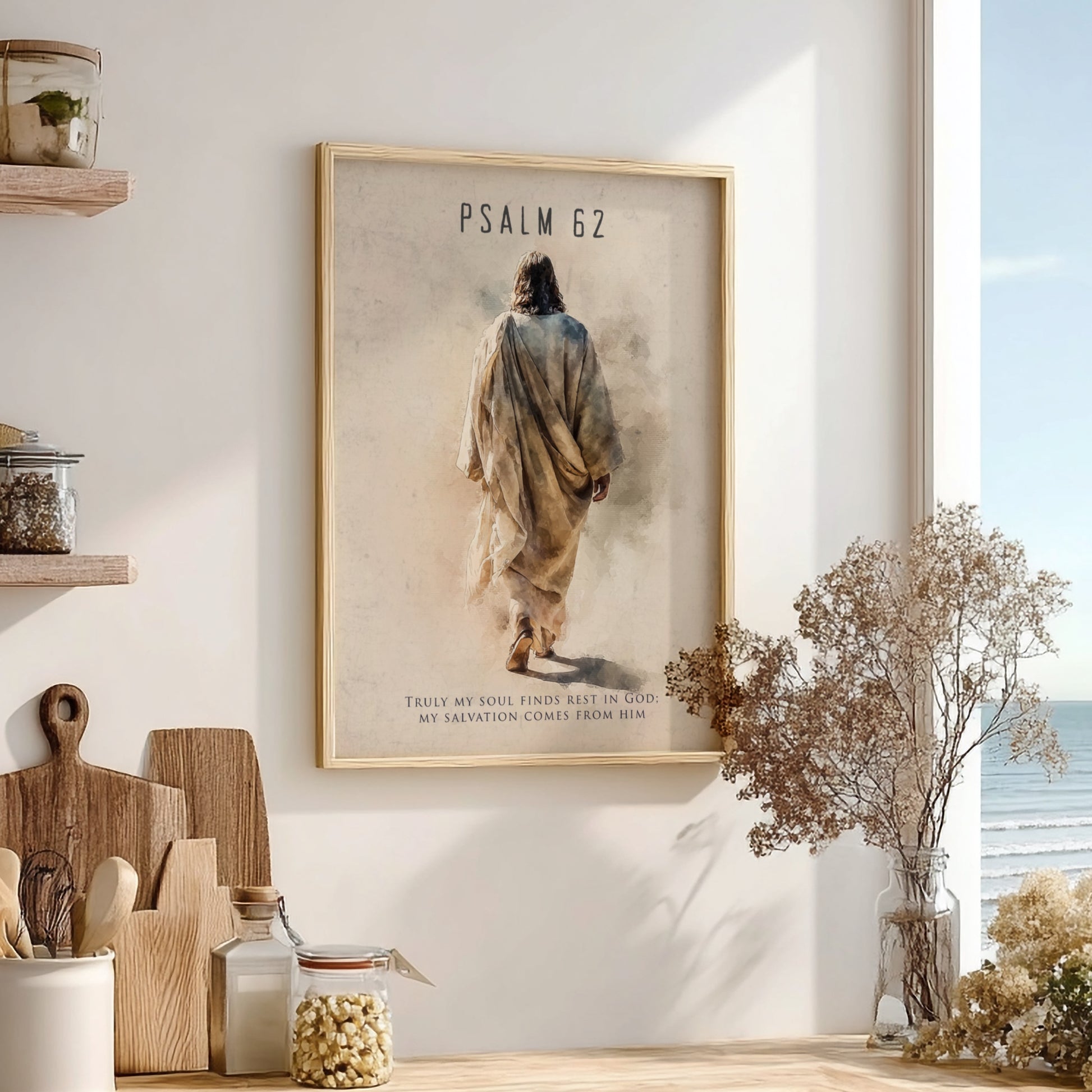 Psalm 62: The Unshakable – Modern Minimalist Scripture Art