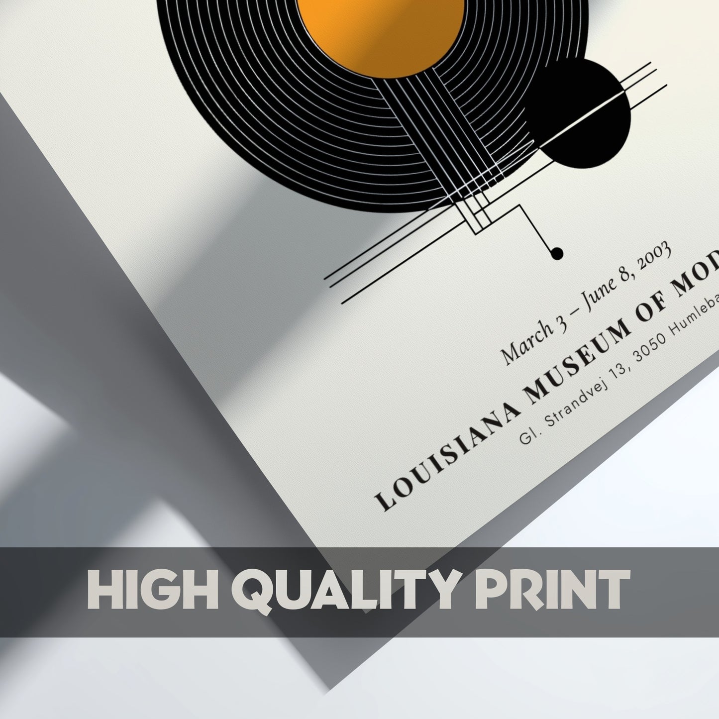 Bauhaus poster showcasing industrial design with geometric shapes and vibrant colors