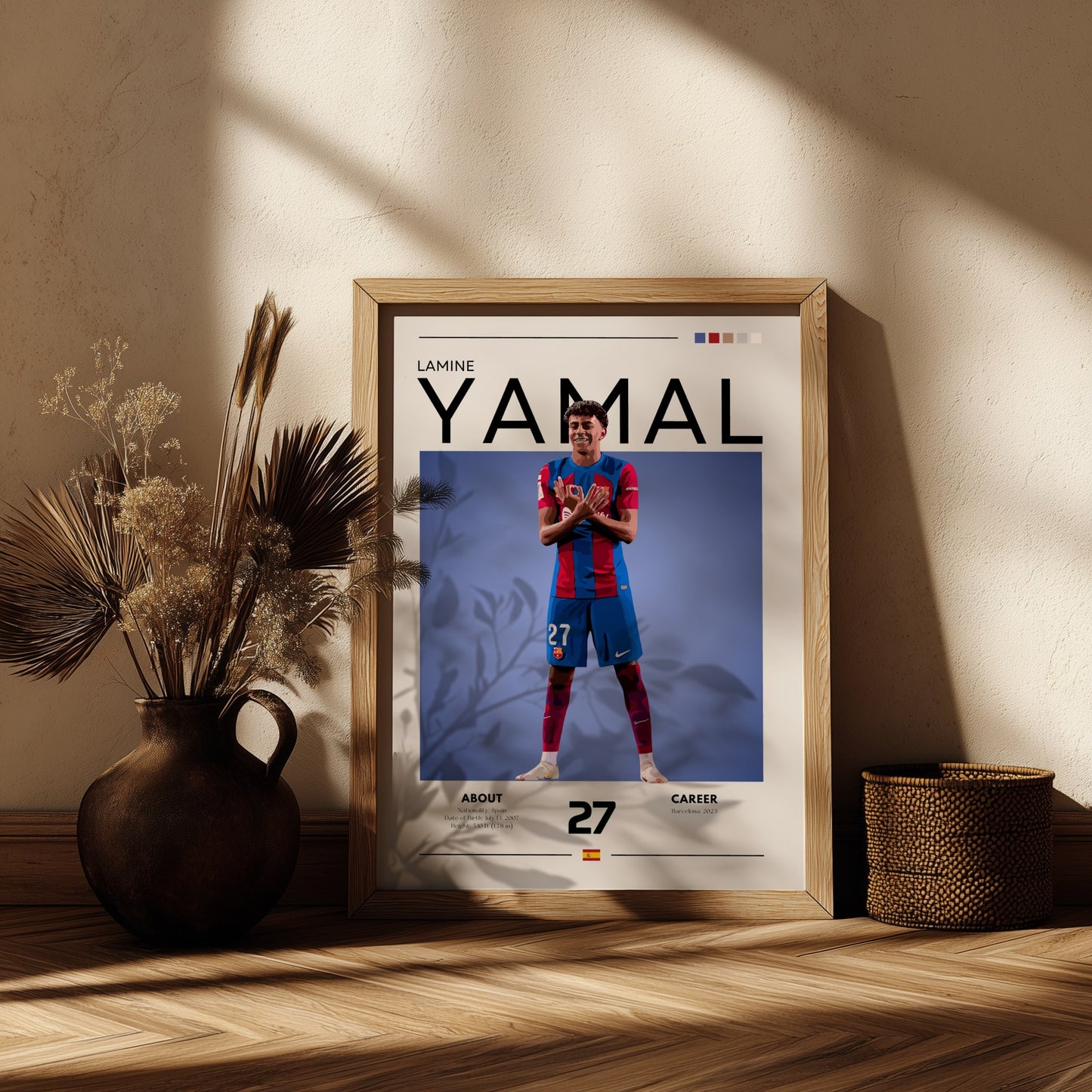 Lamine Yamal Barcelona Poster – Spanish Wonderkid Wall Art