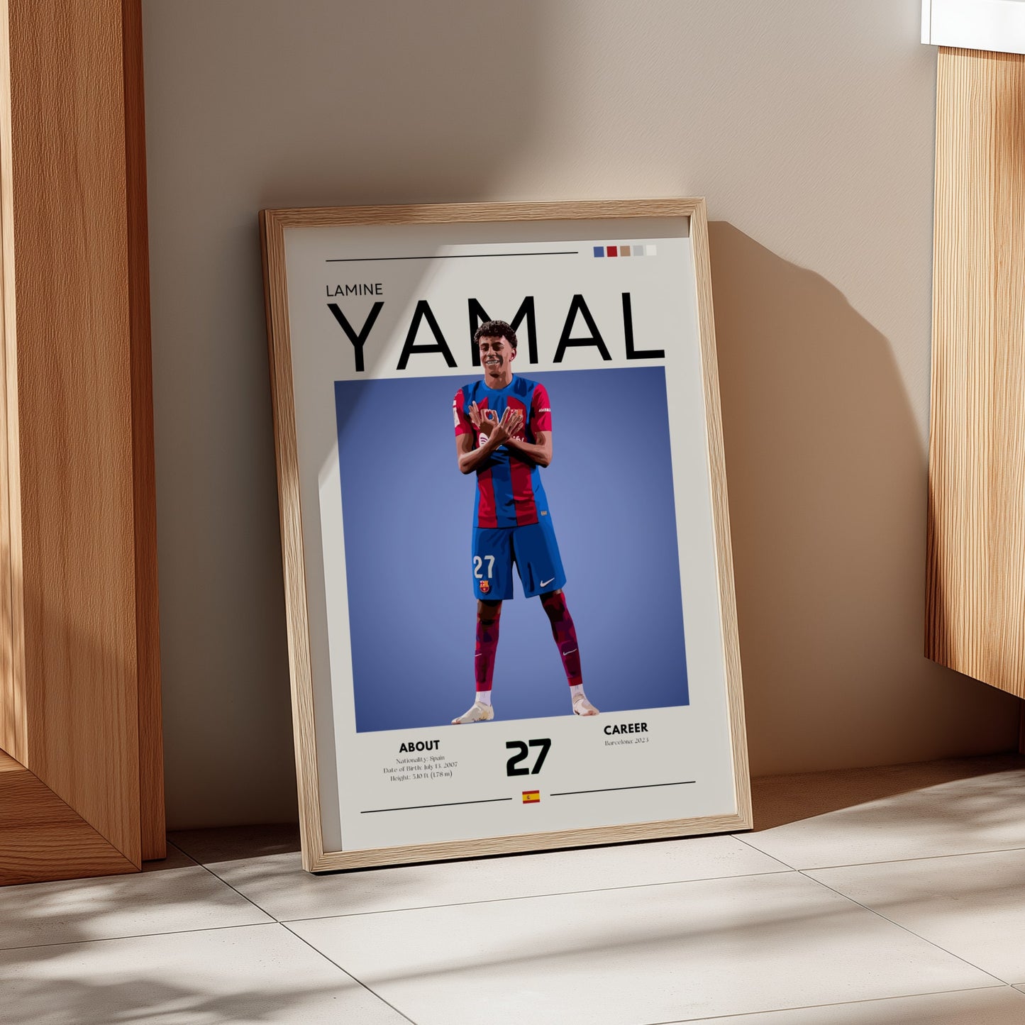 Lamine Yamal Barcelona Poster – Spanish Wonderkid Wall Art