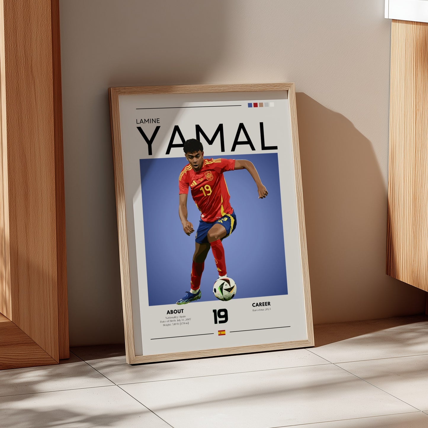 Lamine Yamal Spain Poster – Teenage Spanish Star Wall Art