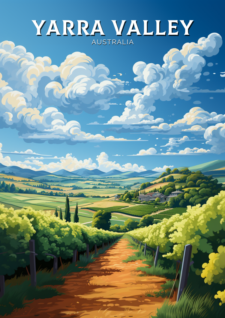 Australia YARRA VALLEY TRAVEL PRINT - WALLART AUSTRALIA