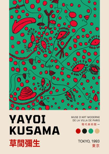 Tokyo 1993: Kusama Inspired - Modern Minimalist Exhibition Wall Art