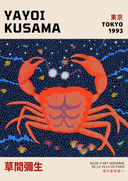 Tokyo 1993: The Crab - Kusama Inspired Minimalist Exhibition Art
