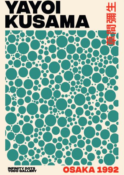 Osaka 1992: Kusama Inspired - Modern Minimalist Exhibition Wall Art