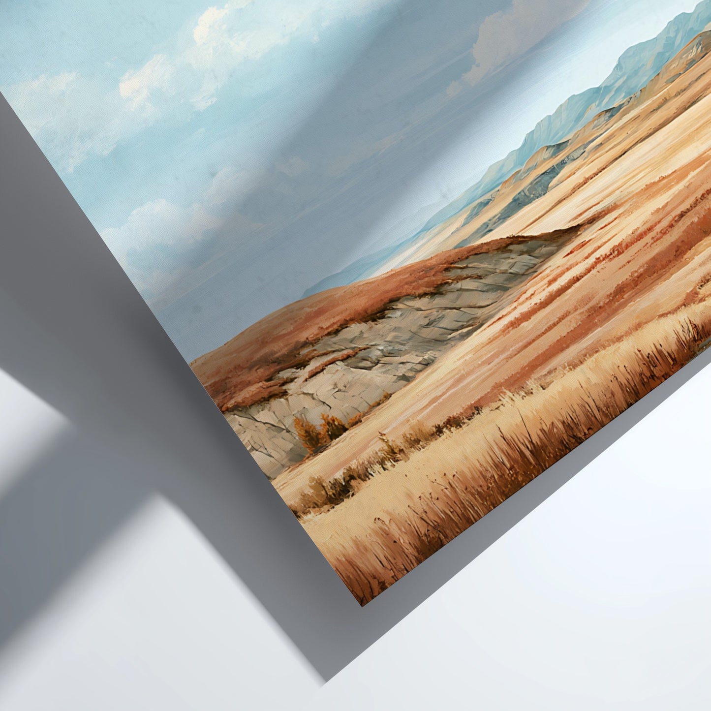 Poster featuring a golden prairie landscape under a blue sky with Zephaniah 3:17 text.