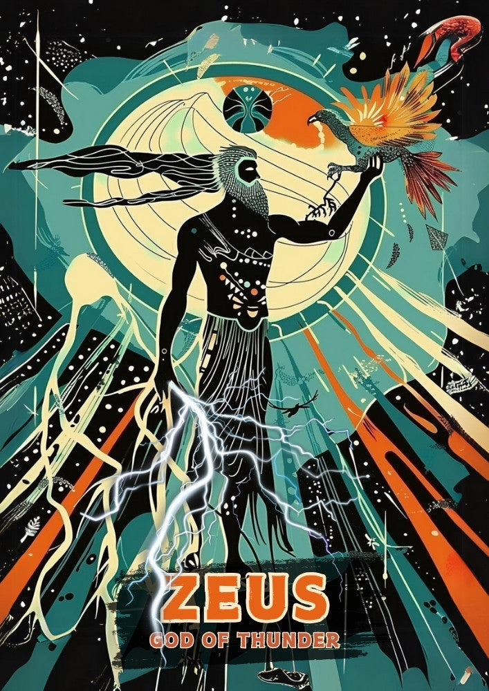 Greek God Zeus, Zeus Poster, Zeus God, Greek Mythology, God of Thunder