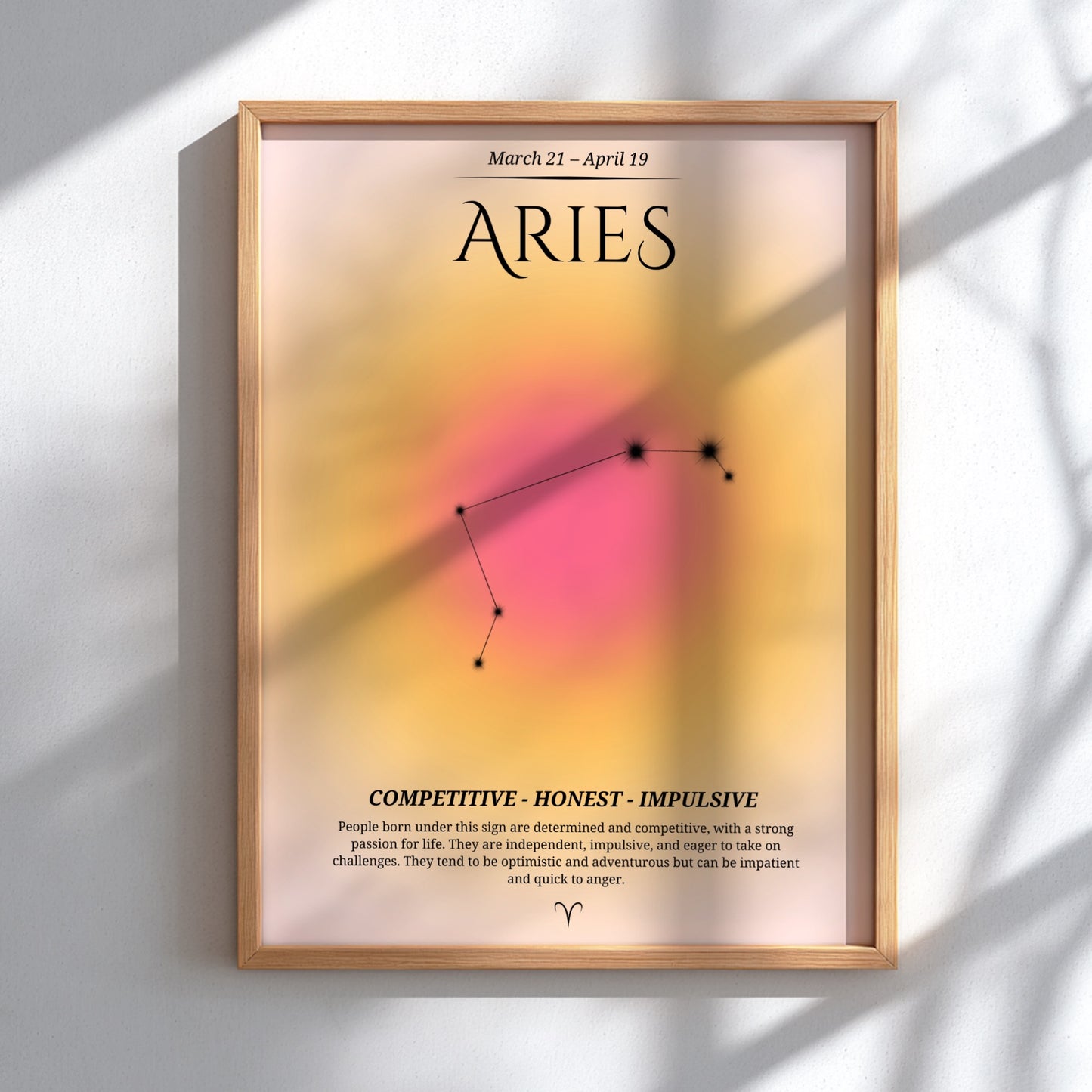 The Primal Spark Modern Art - Aries Zodiac Sign Print