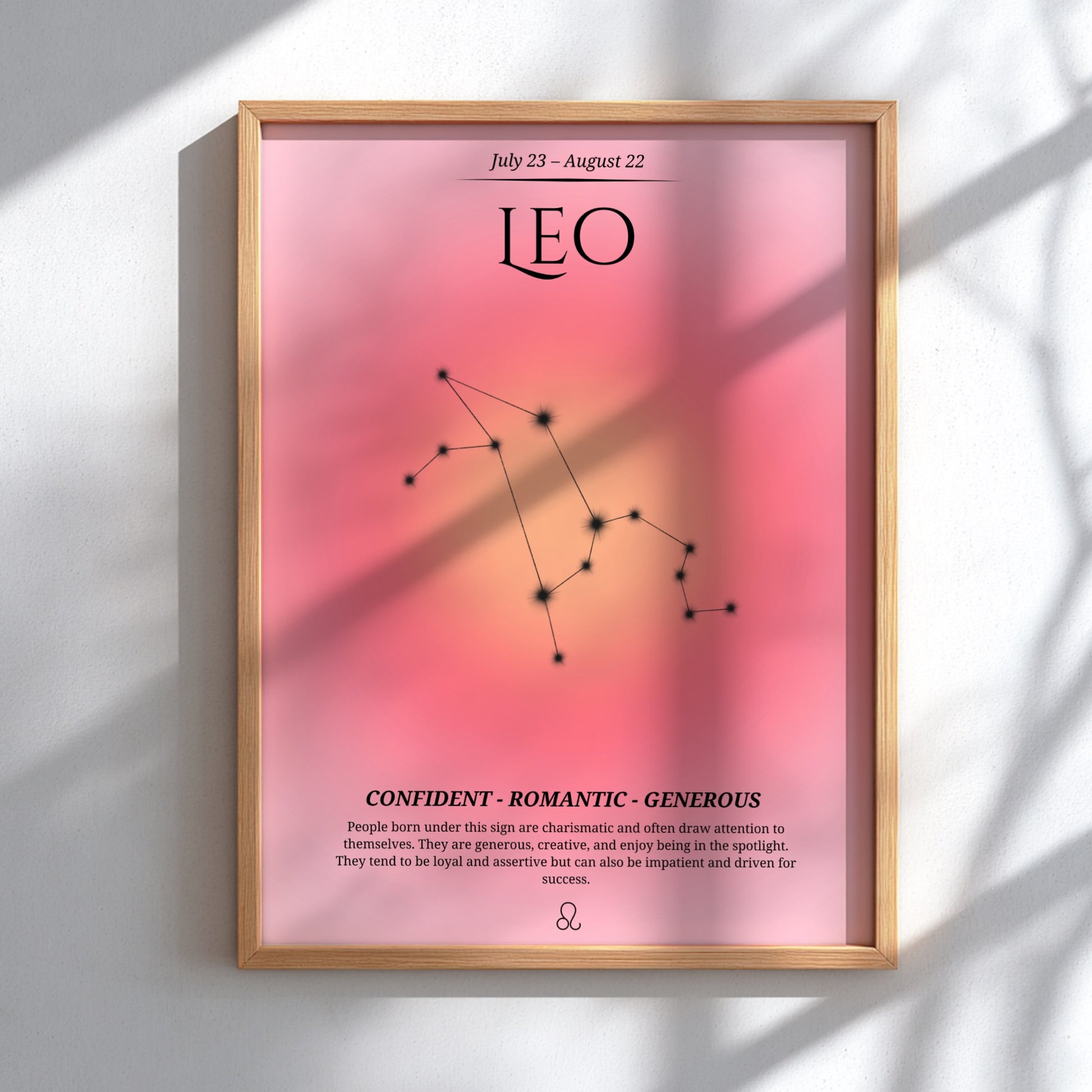 The Solar Sovereign Modern Art - Leo Zodiac Sign Print