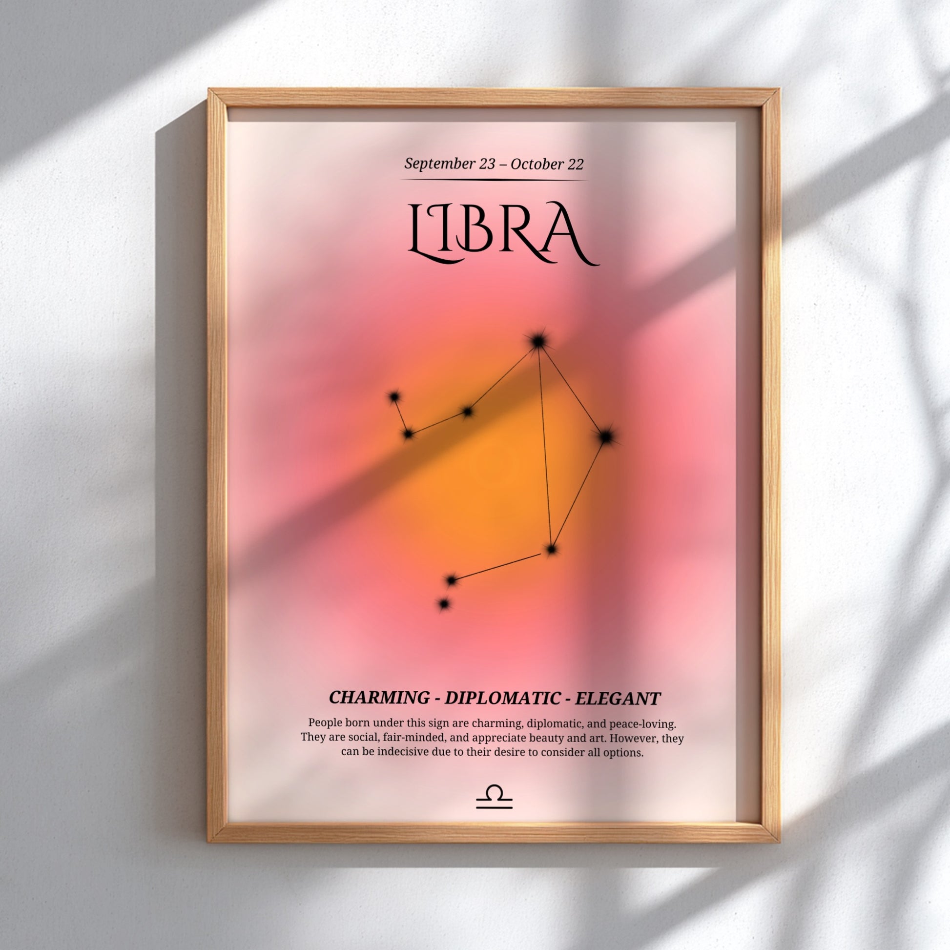 The Harmonious Balance Modern Art - Libra Zodiac Sign Print