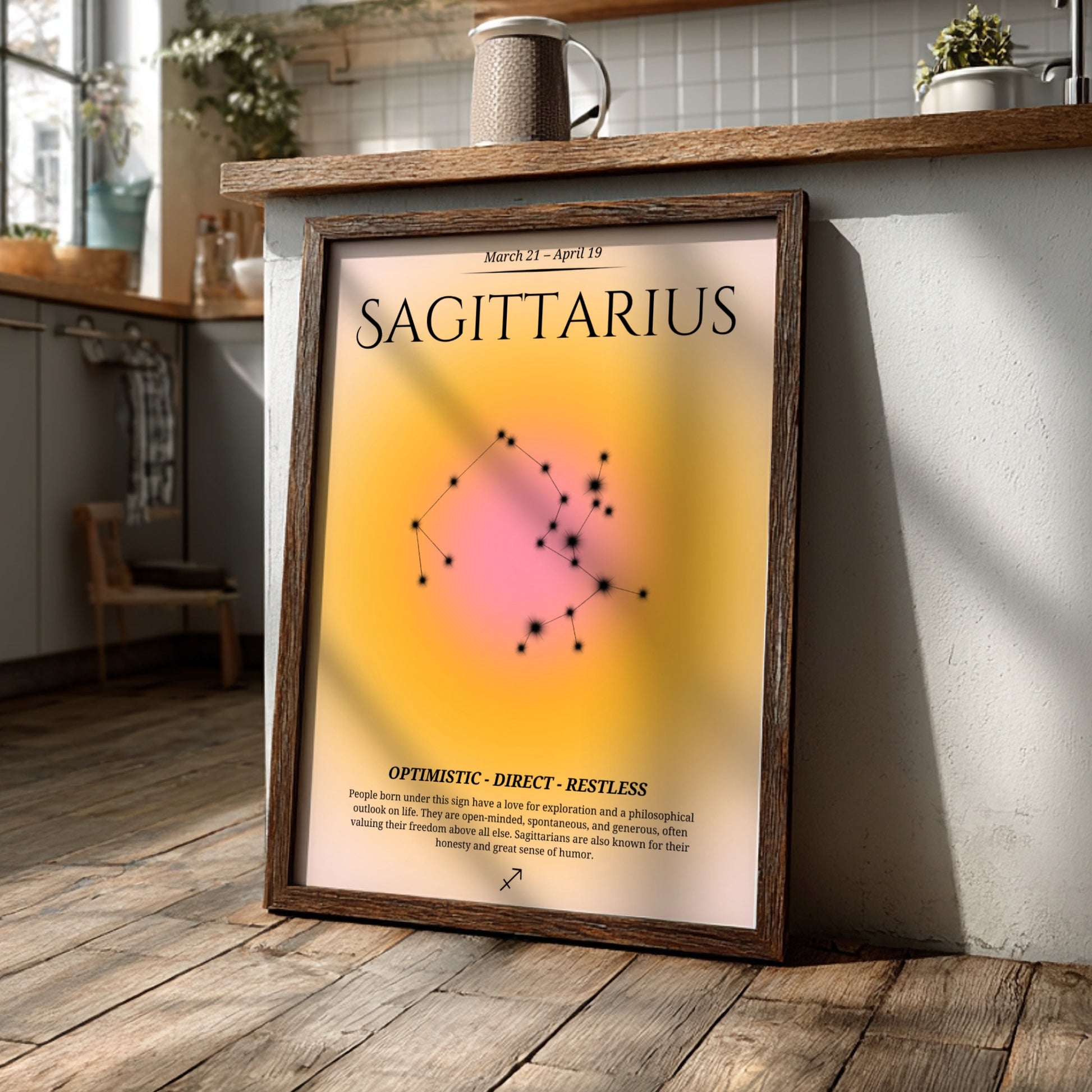 The Infinite Horizon Modern Art - Sagittarius Zodiac Sign Print