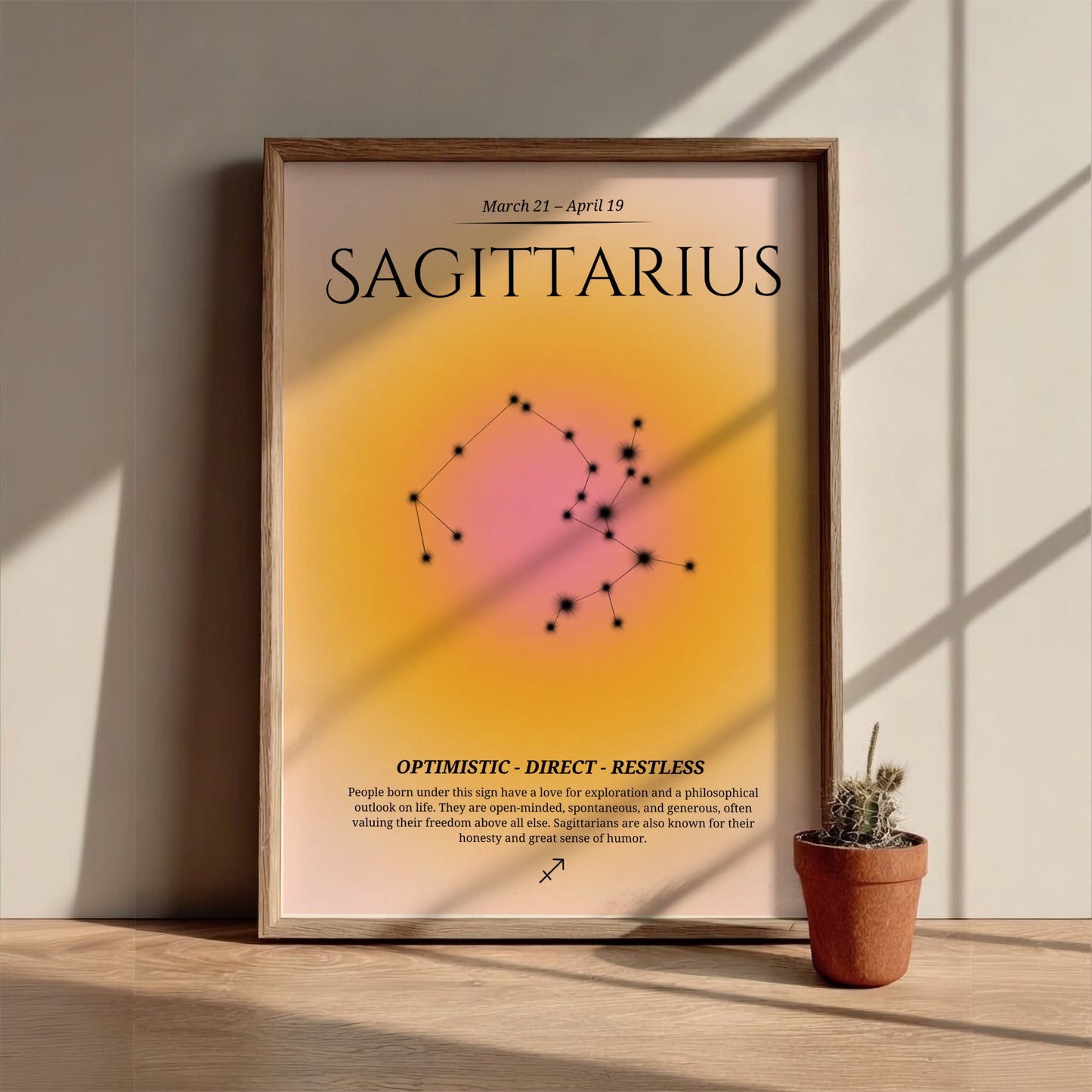 The Infinite Horizon Modern Art - Sagittarius Zodiac Sign Print