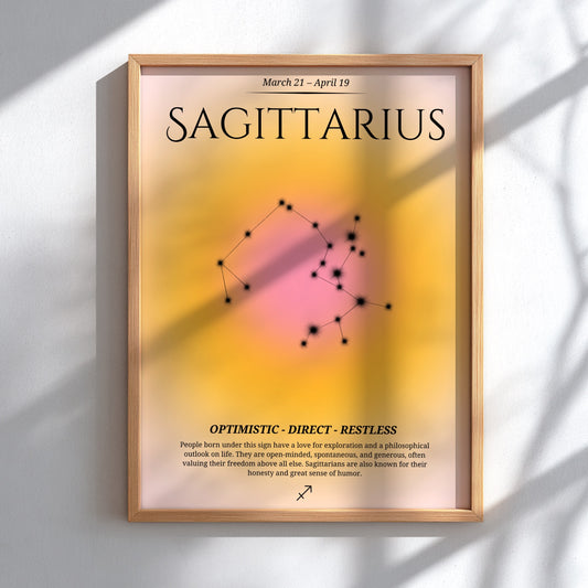 The Infinite Horizon Modern Art - Sagittarius Zodiac Sign Print