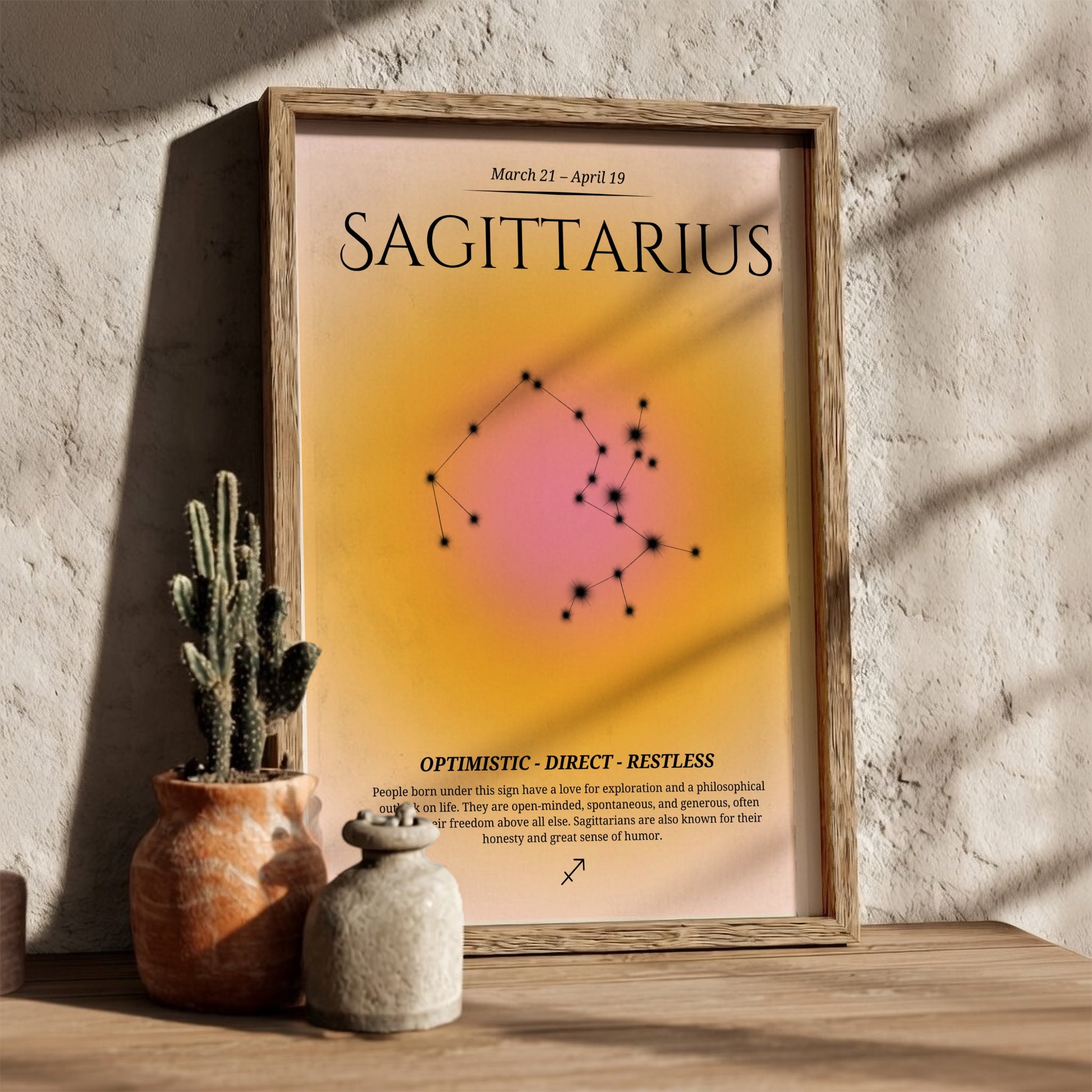 The Infinite Horizon Modern Art - Sagittarius Zodiac Sign Print