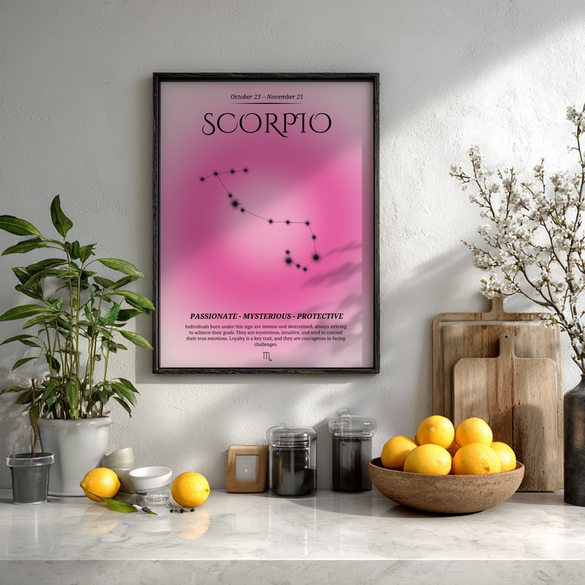 The Transformative Depth Modern Art - Scorpio Zodiac Sign Print
