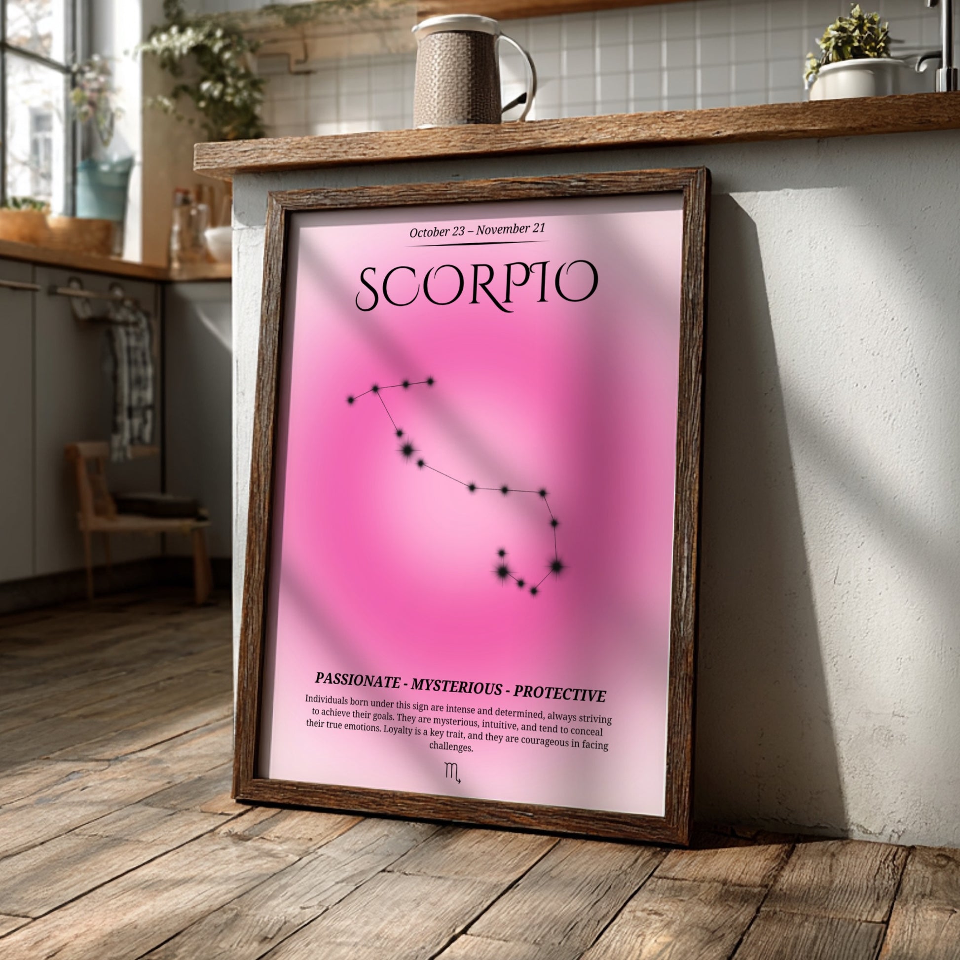 The Transformative Depth Modern Art - Scorpio Zodiac Sign Print