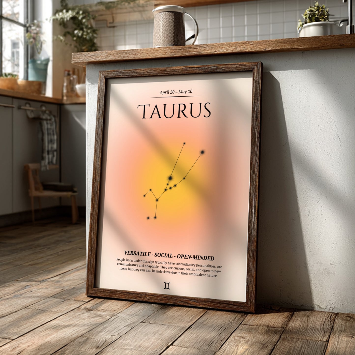 The Grounded Abundance Modern Art - Taurus Zodiac Sign Print
