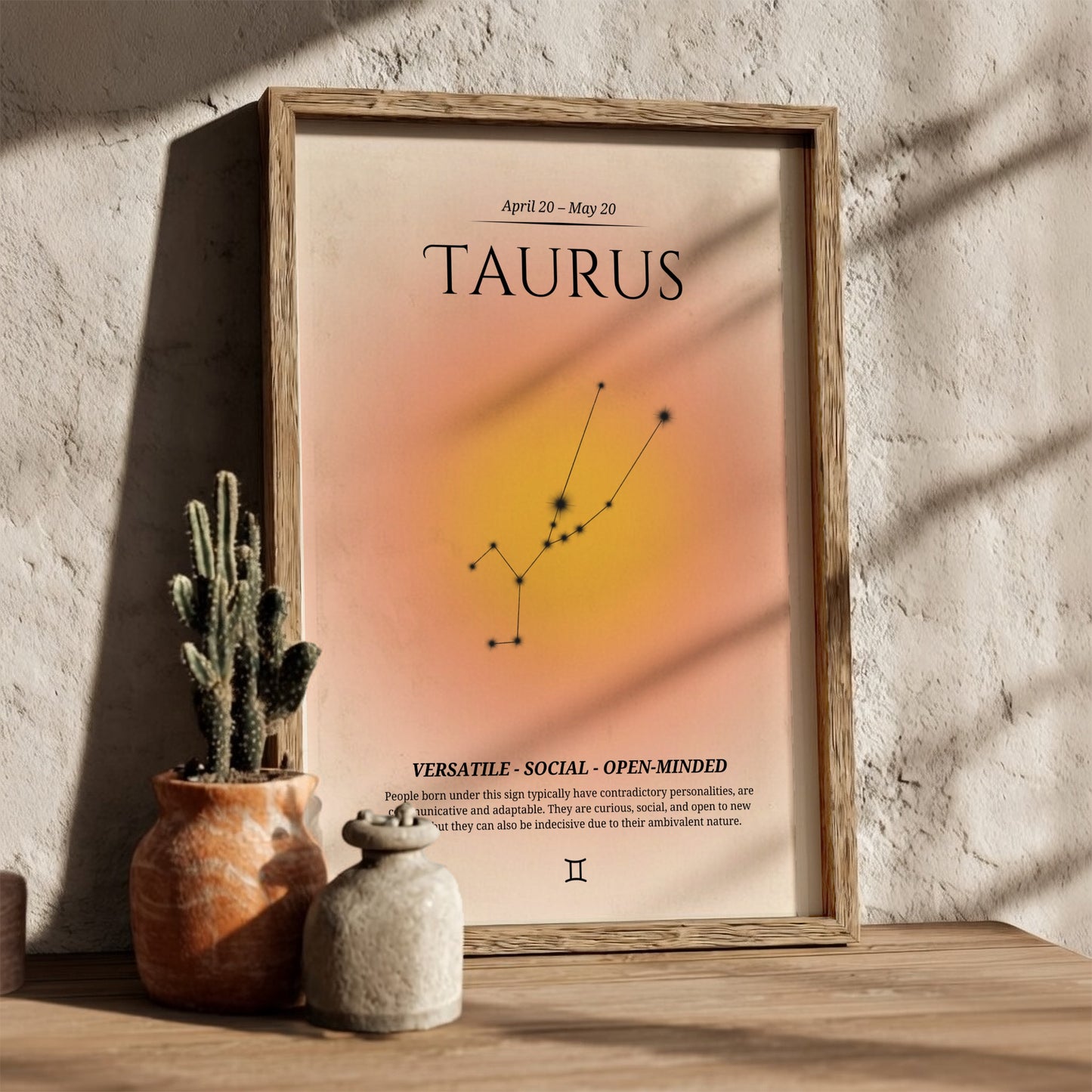 The Grounded Abundance Modern Art - Taurus Zodiac Sign Print