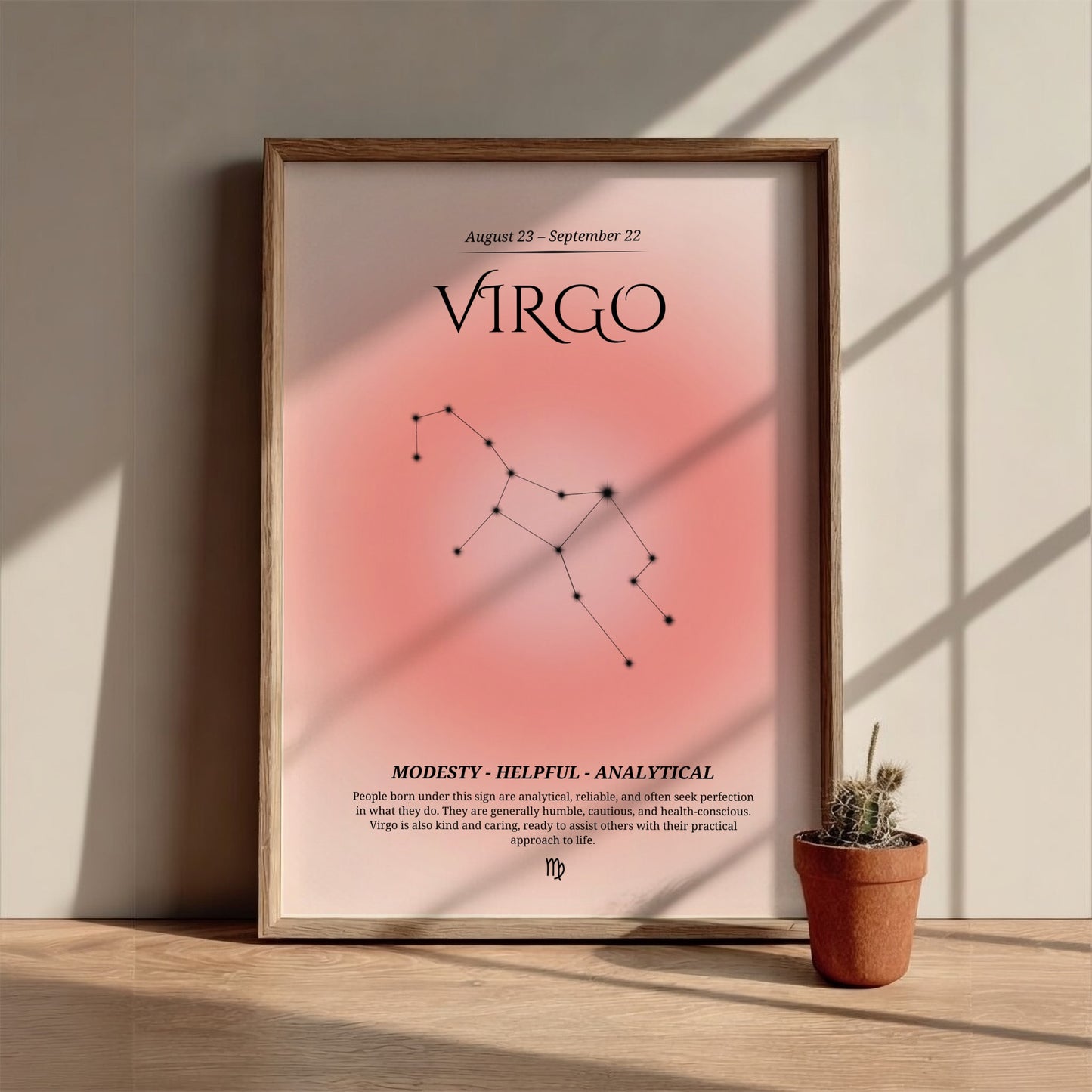 The Refined Precision Modern Art - Virgo Zodiac Sign Print