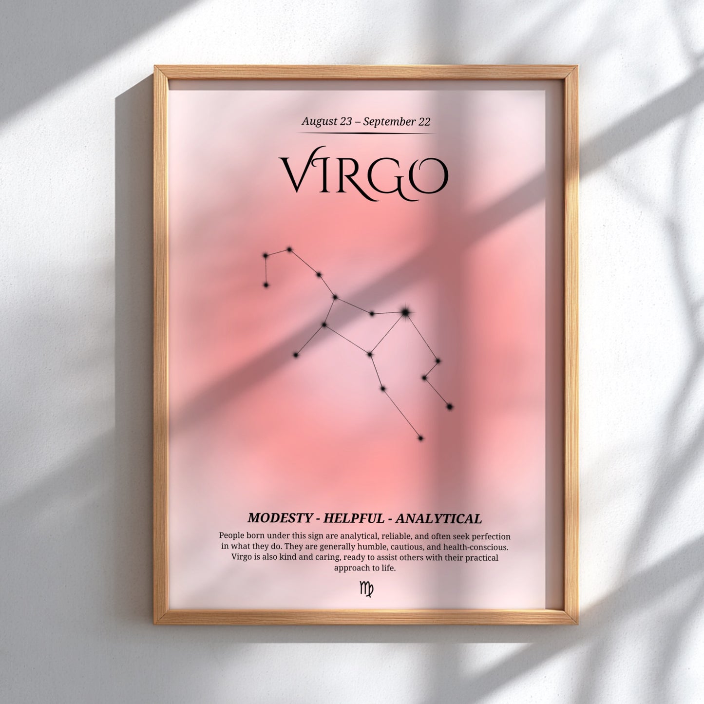 The Refined Precision Modern Art - Virgo Zodiac Sign Print