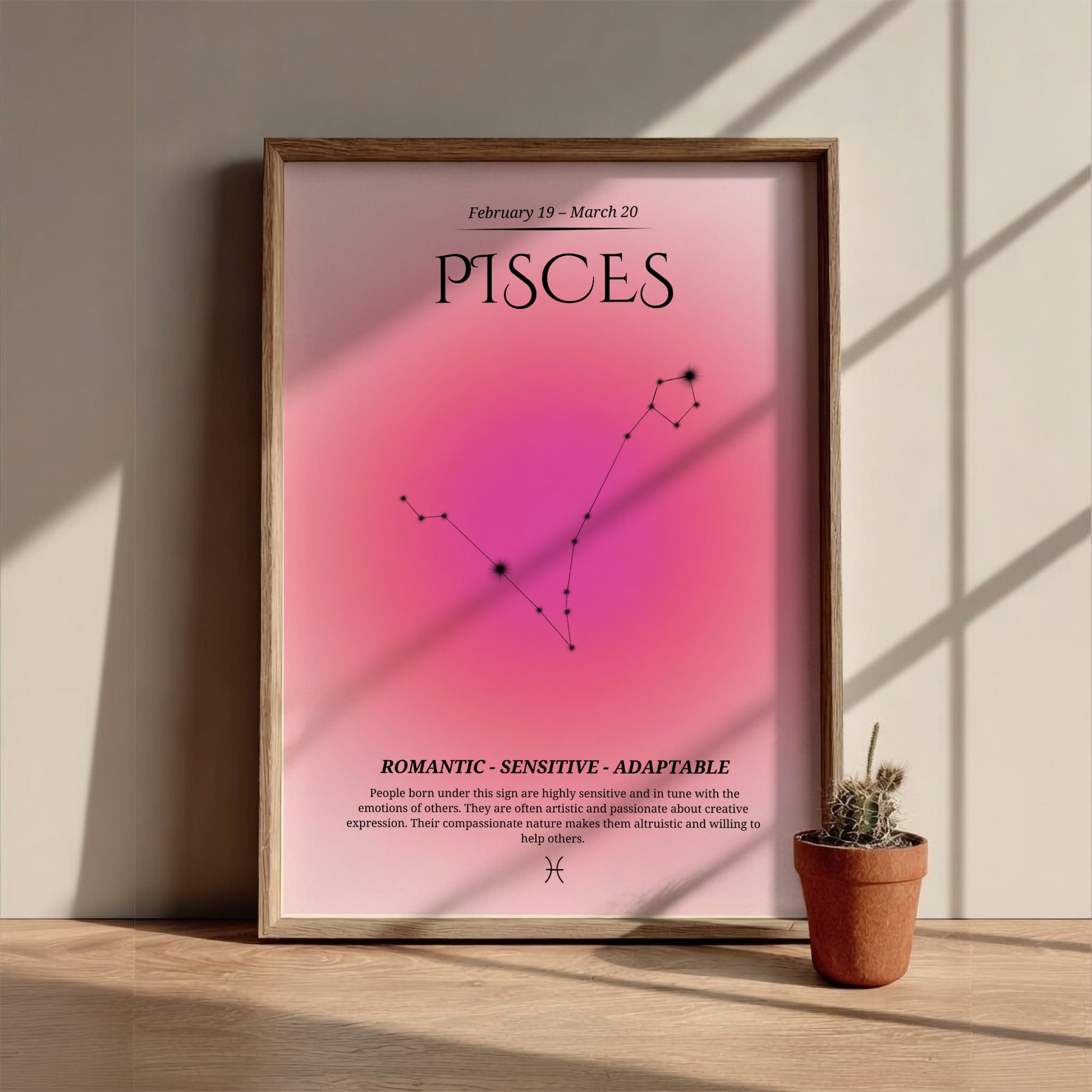 The Dreamer’s Current Modern Art - Pisces Zodiac Sign Print