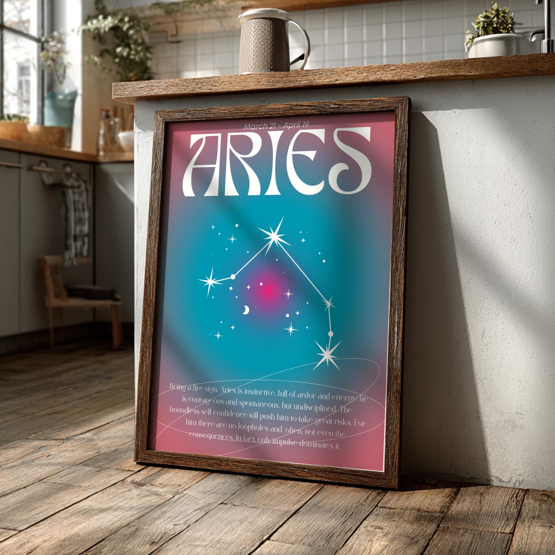 Aries - The Fearless - Zodiac Aura Art Print