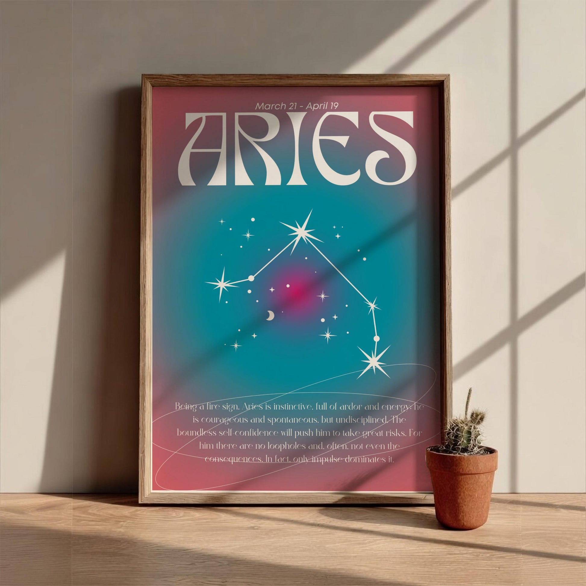 Aries - The Fearless - Zodiac Aura Art Print