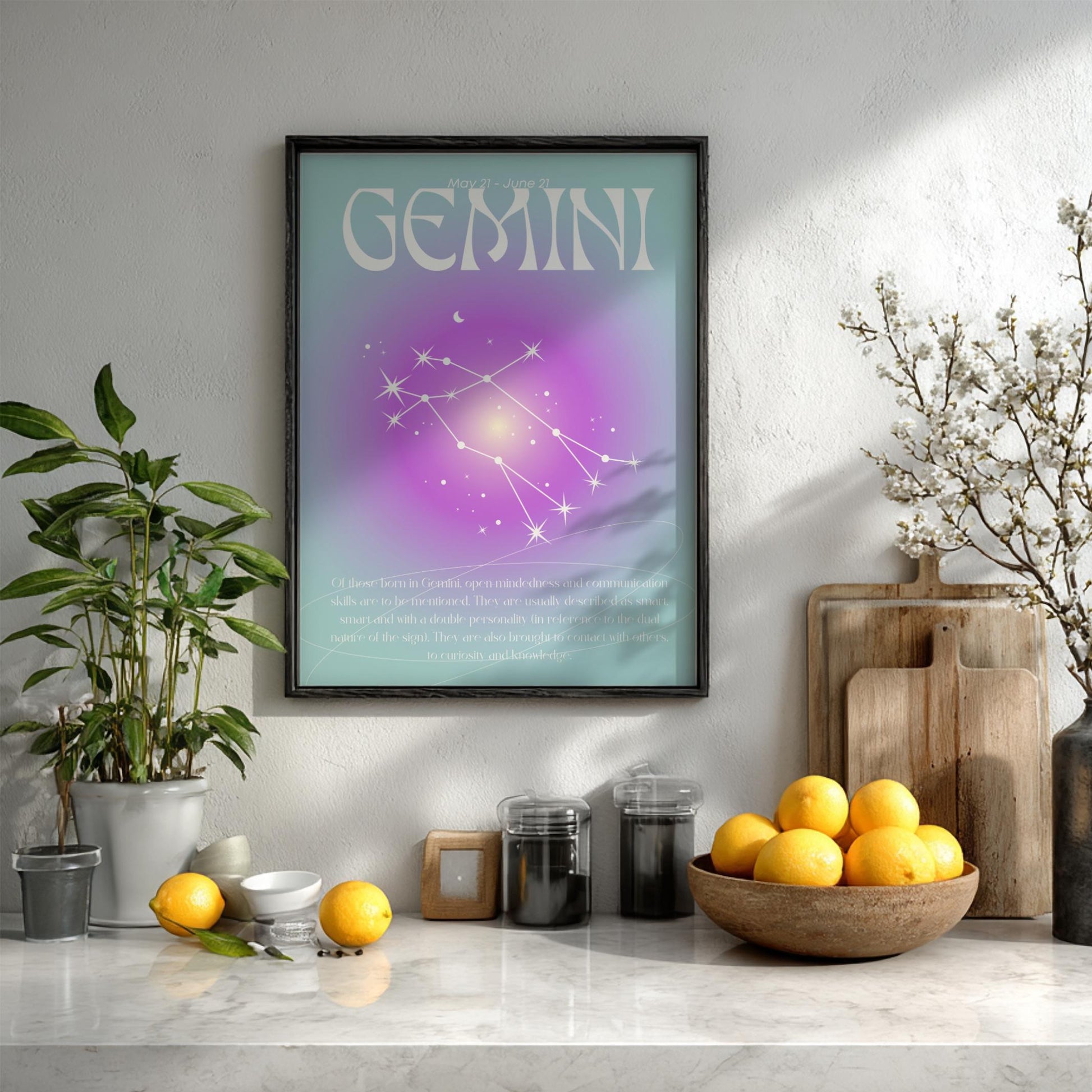Gemini - The Alchemist - Zodiac Aura Art Print