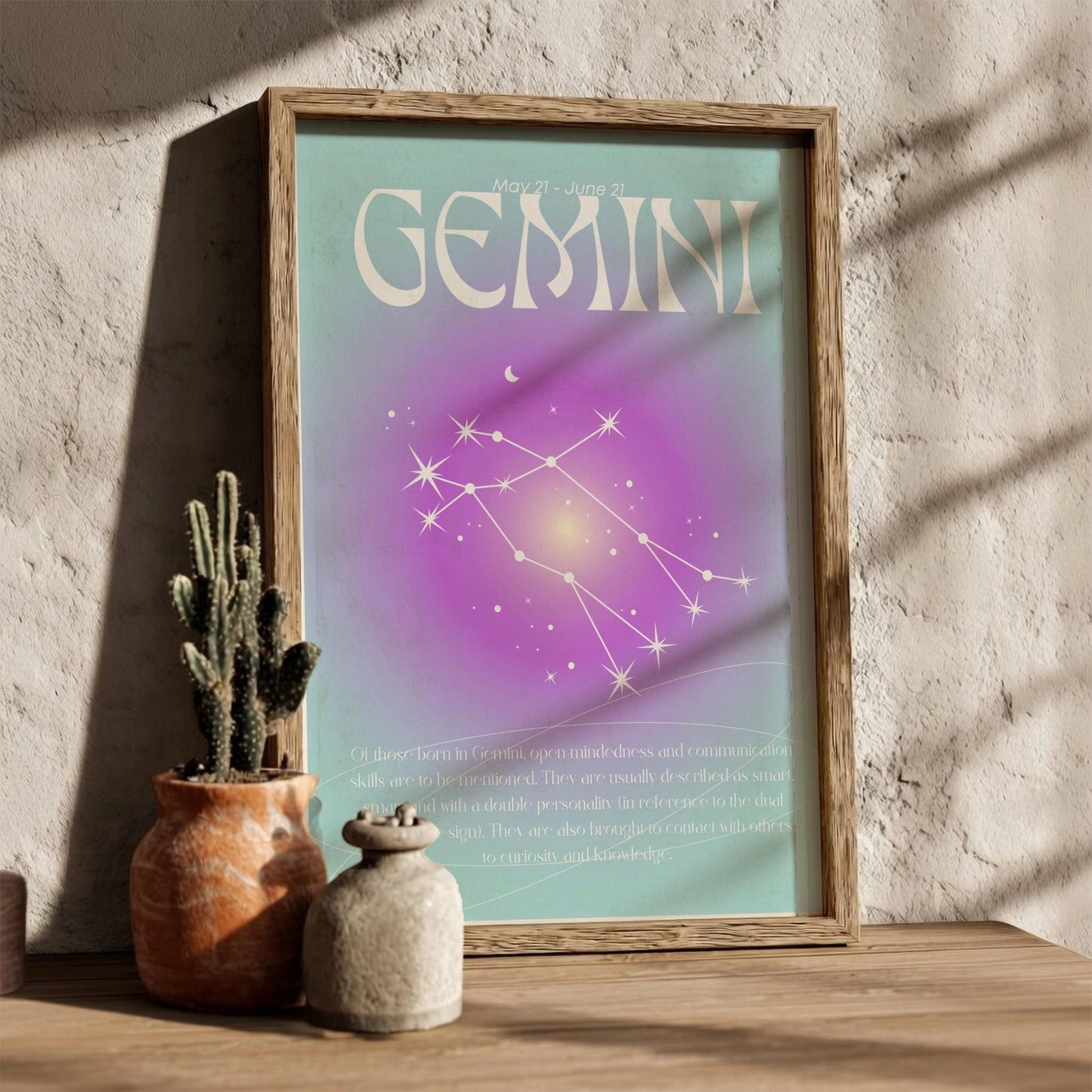 Gemini - The Alchemist - Zodiac Aura Art Print