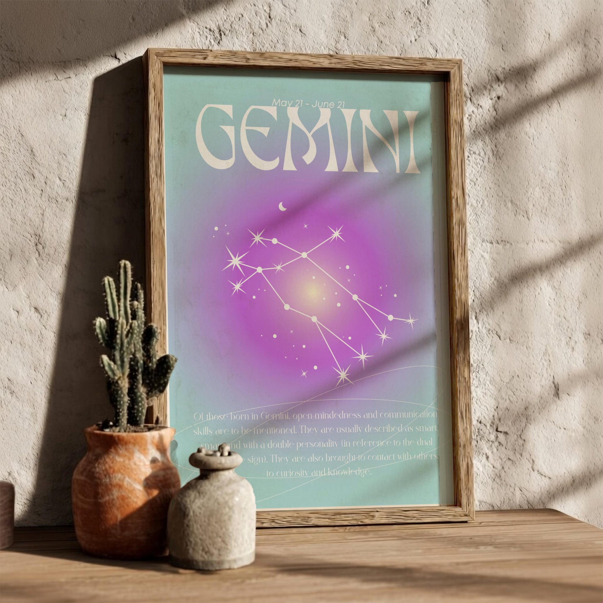Gemini - The Alchemist - Zodiac Aura Art Print