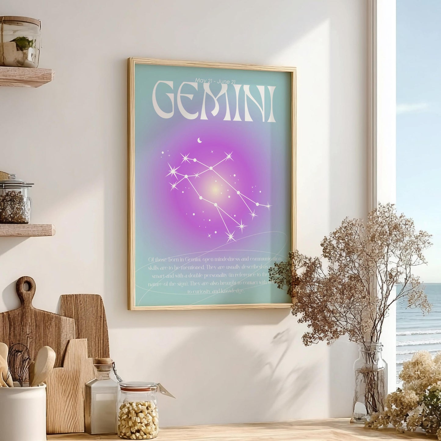 Gemini - The Alchemist - Zodiac Aura Art Print