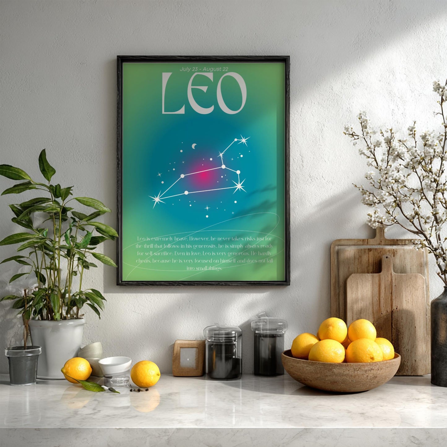Leo - The Radiant - Zodiac Aura Art Print