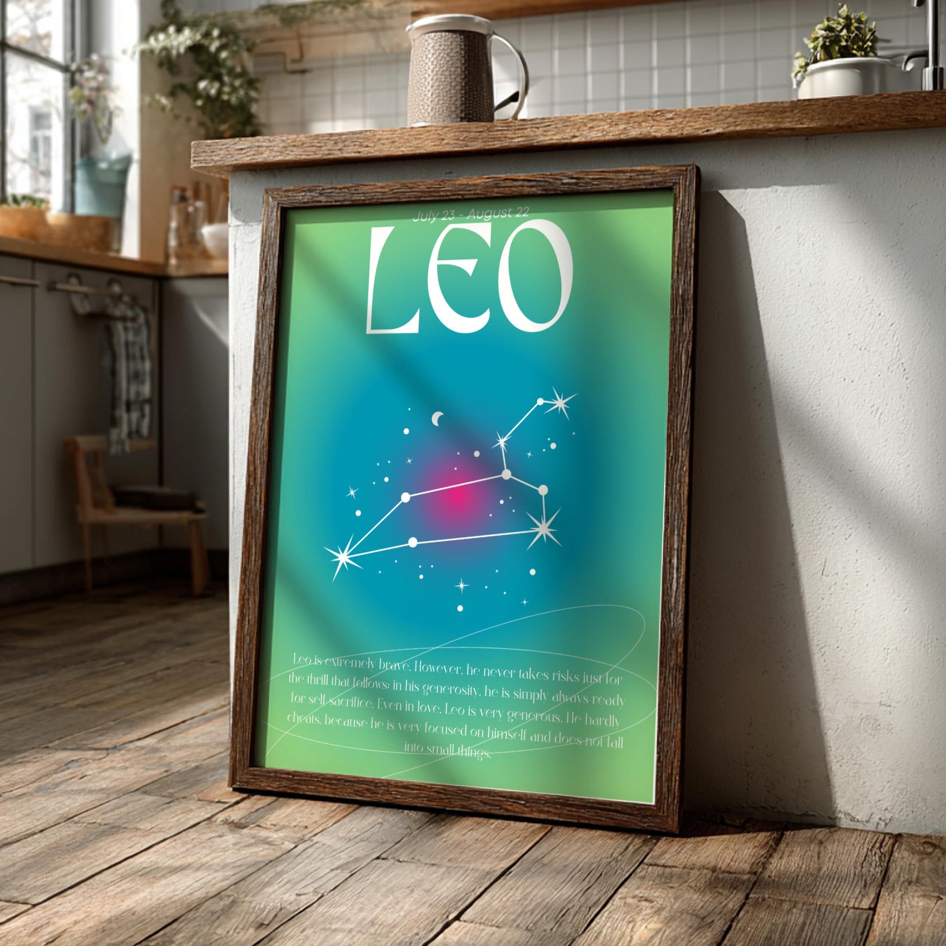 Leo - The Radiant - Zodiac Aura Art Print