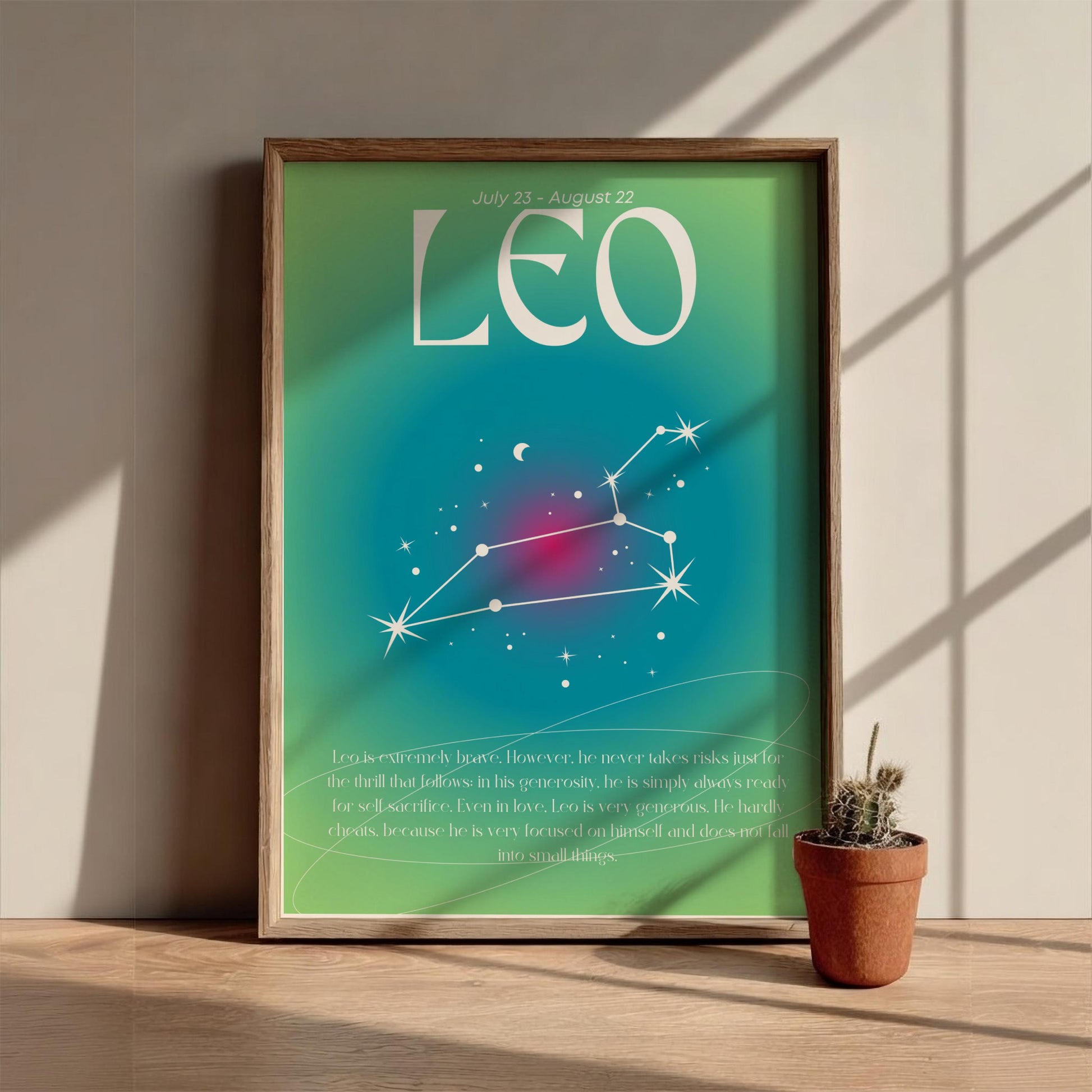 Leo - The Radiant - Zodiac Aura Art Print
