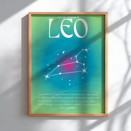 Leo - The Radiant - Zodiac Aura Art Print