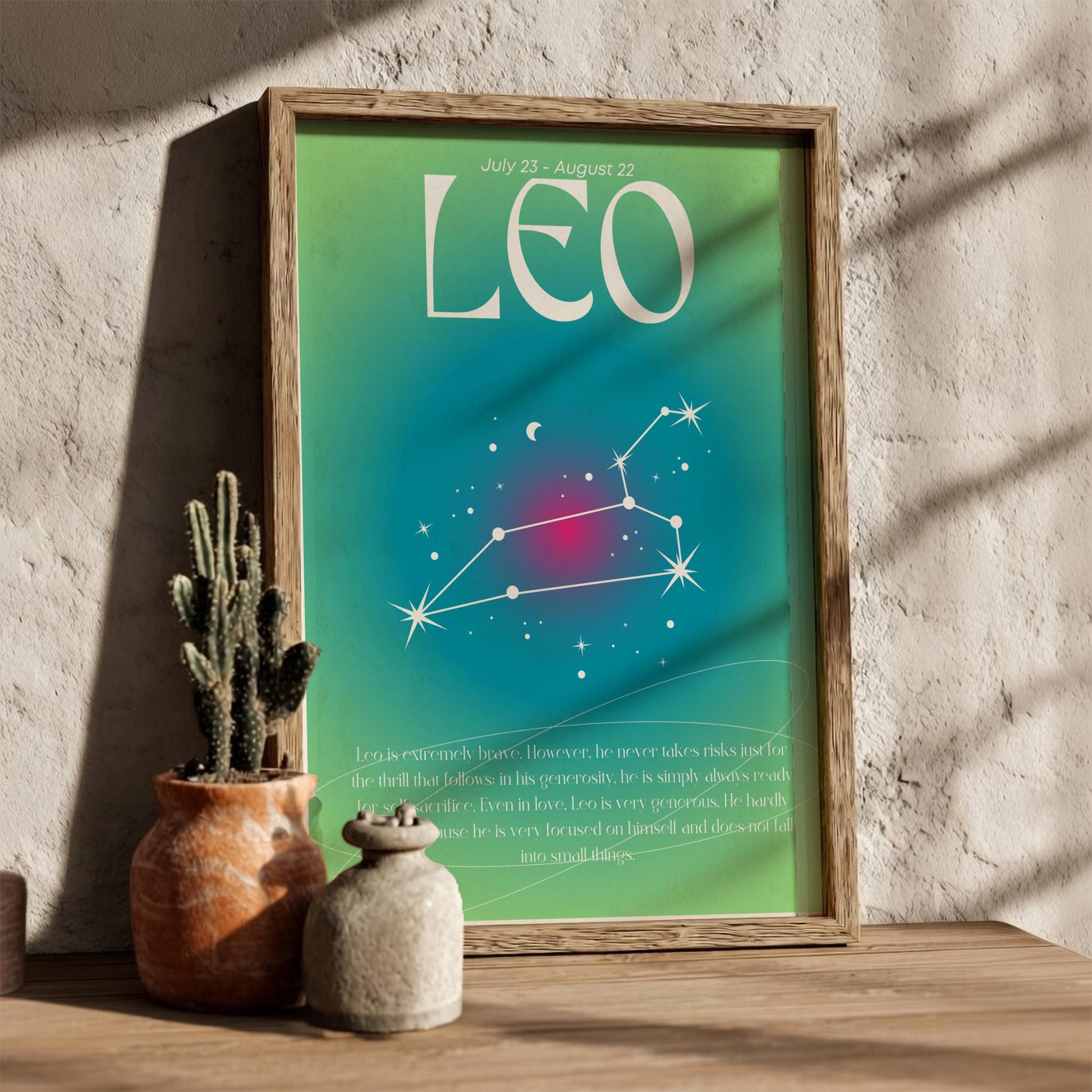 Leo - The Radiant - Zodiac Aura Art Print
