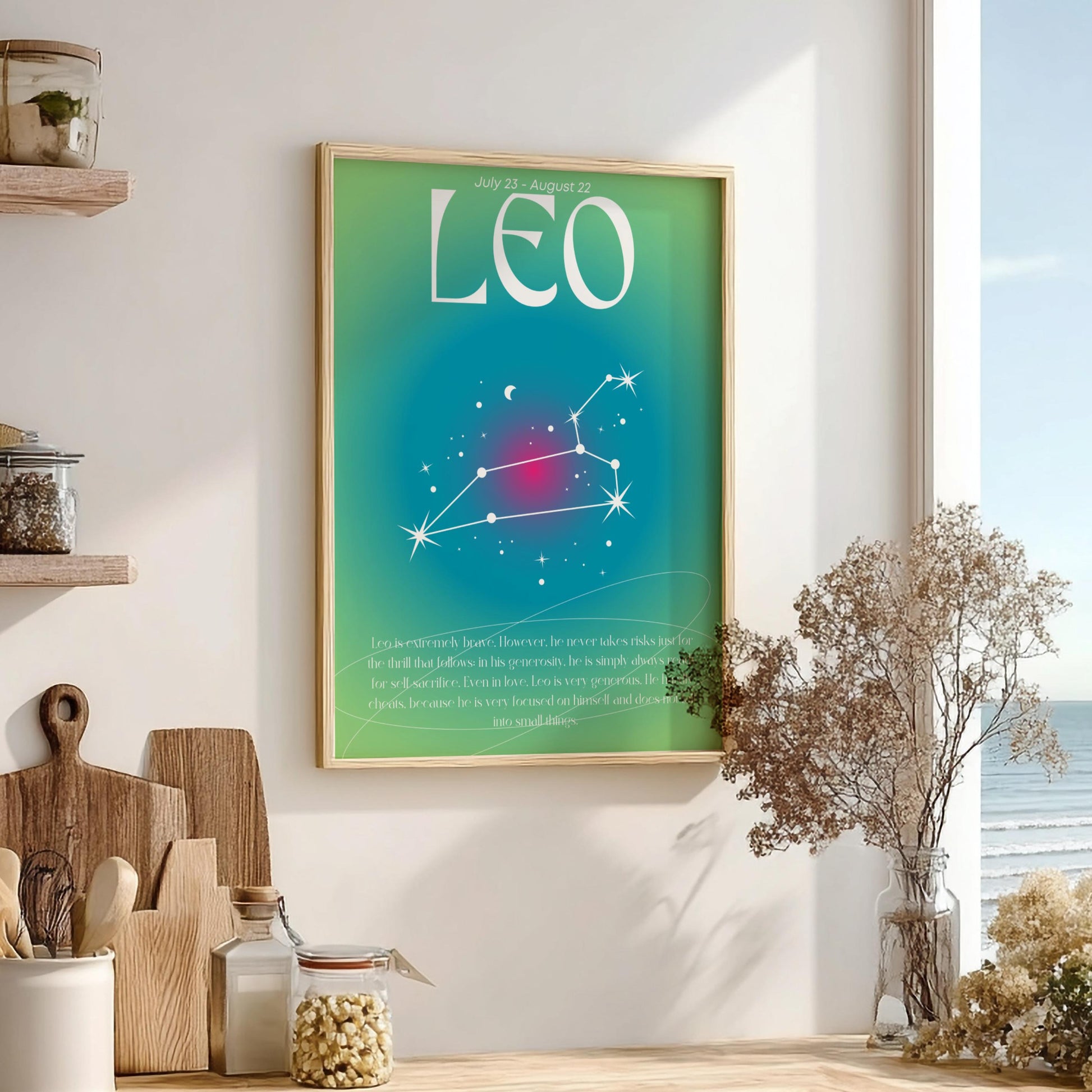 Leo - The Radiant - Zodiac Aura Art Print