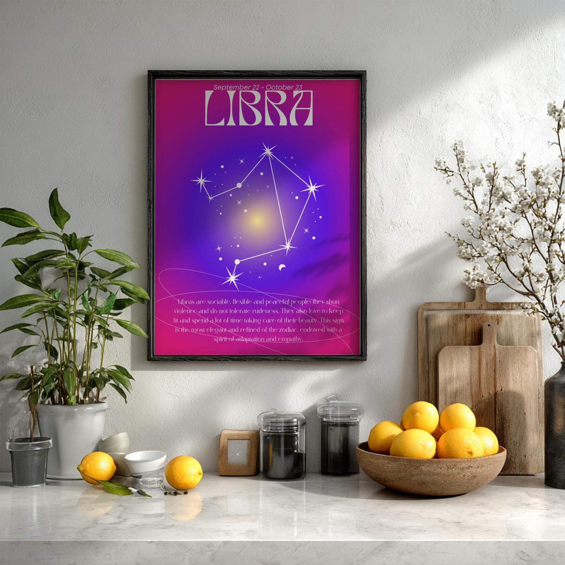 Libra - The Harmonizer - Zodiac Aura Art Print