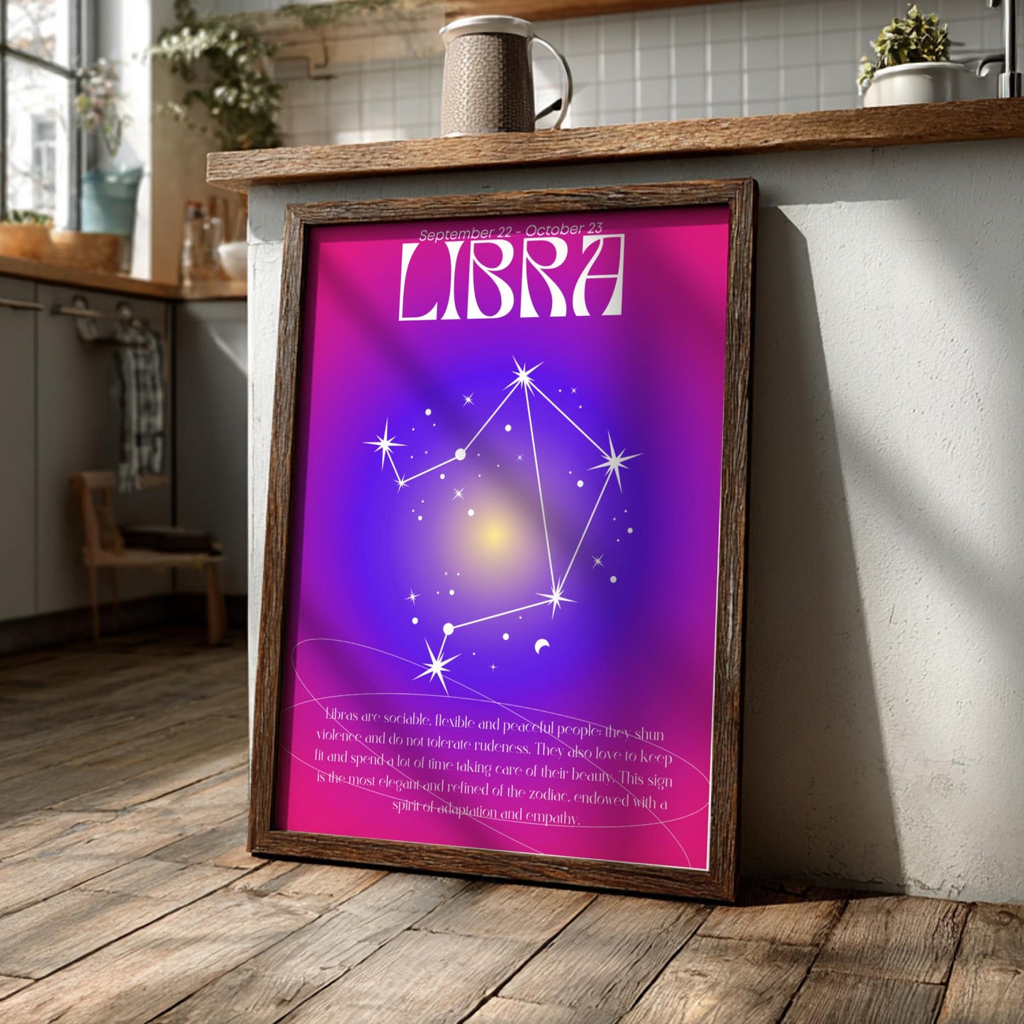 Libra - The Harmonizer - Zodiac Aura Art Print