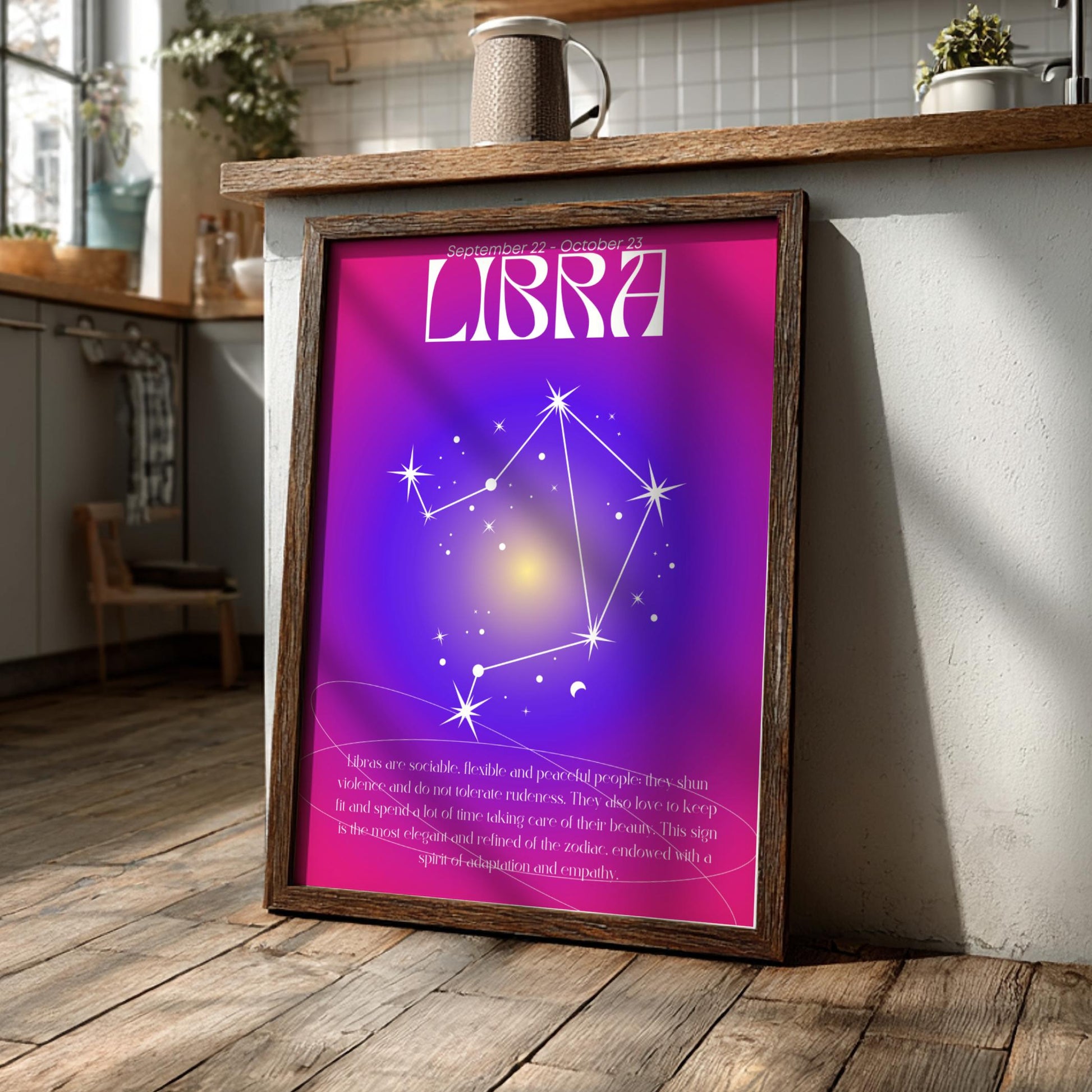 Libra - The Harmonizer - Zodiac Aura Art Print