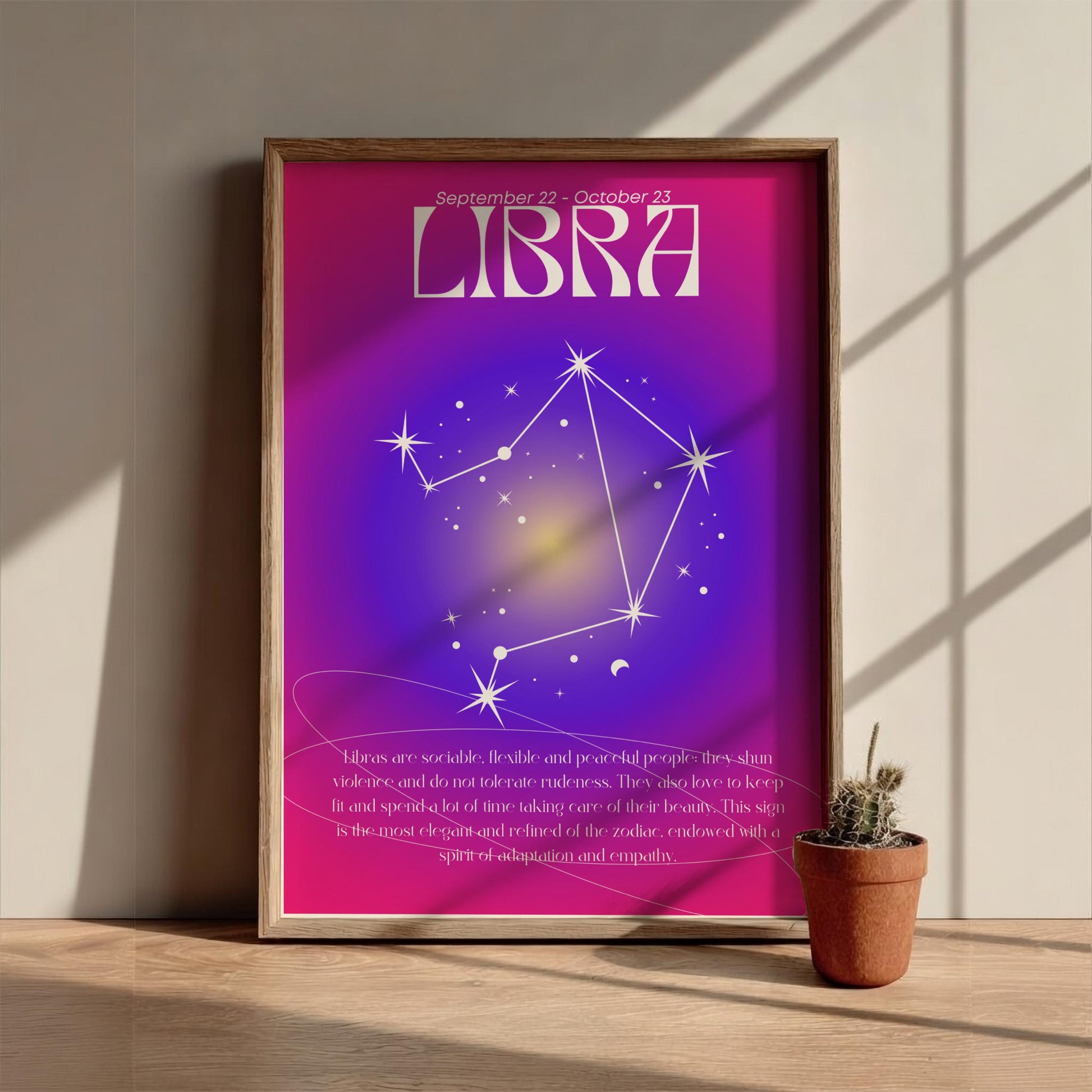 Libra - The Harmonizer - Zodiac Aura Art Print