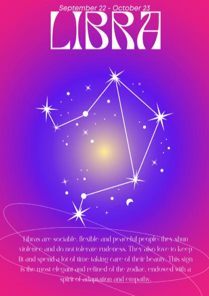 Libra - The Harmonizer - Zodiac Aura Art Print