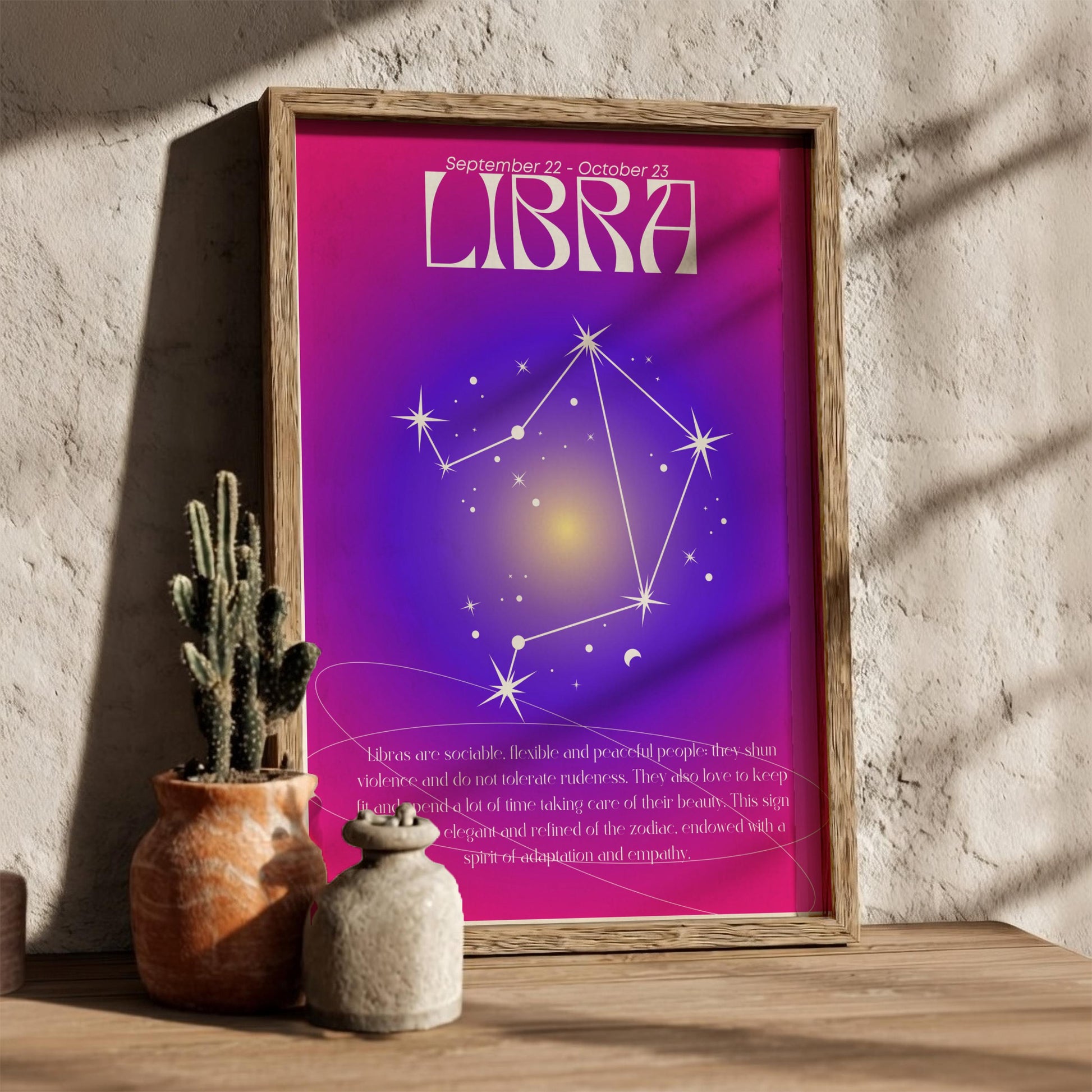 Libra - The Harmonizer - Zodiac Aura Art Print