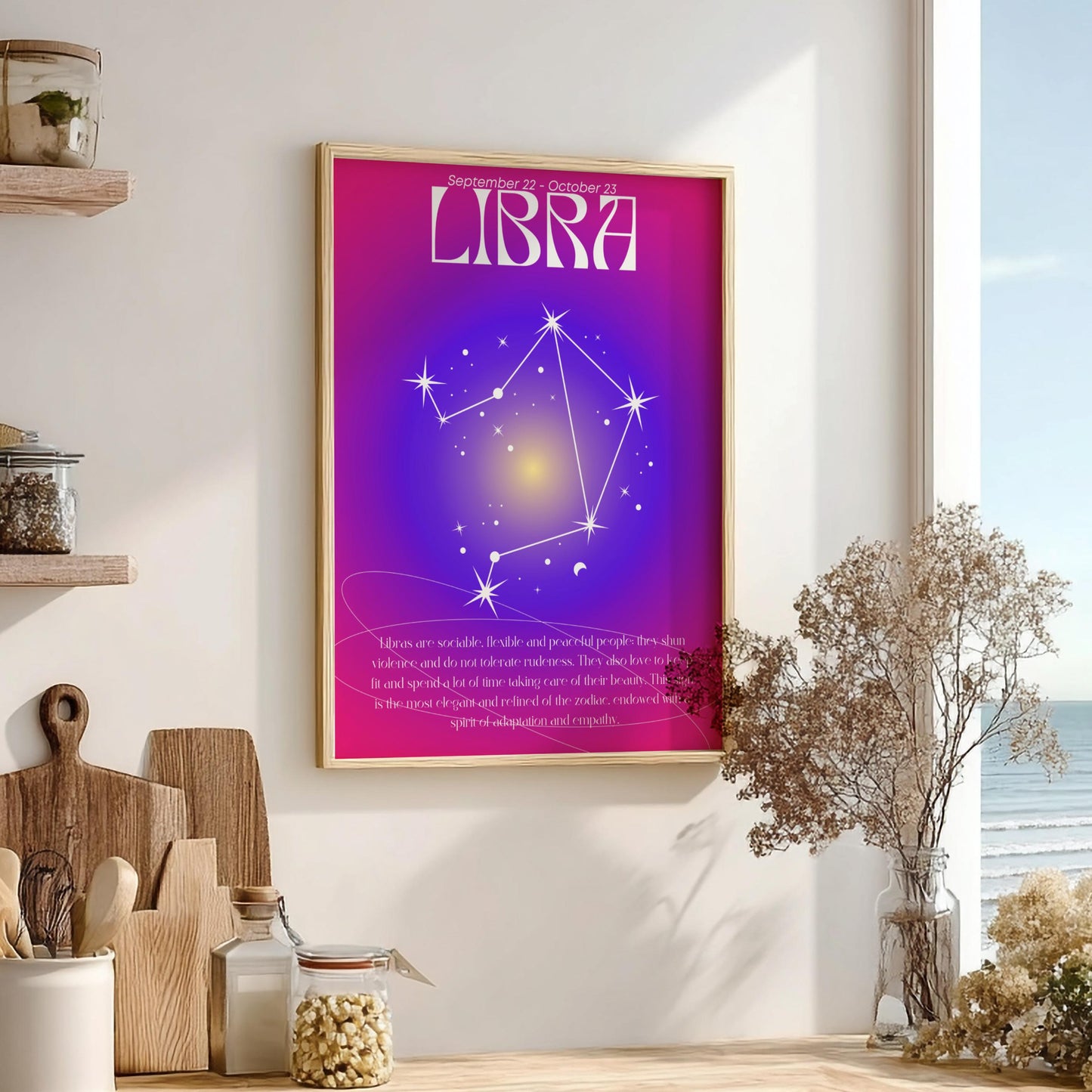 Libra - The Harmonizer - Zodiac Aura Art Print