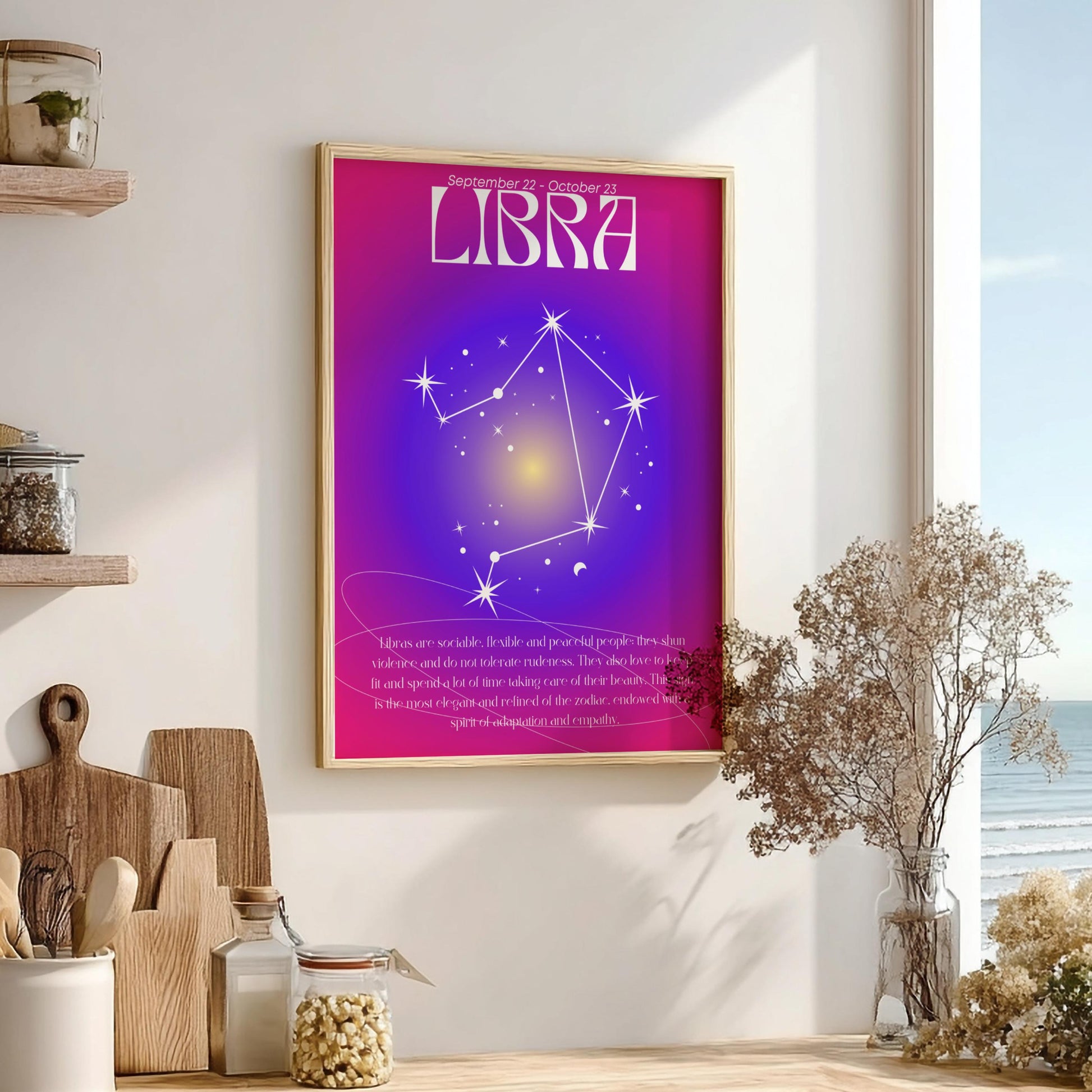 Libra - The Harmonizer - Zodiac Aura Art Print
